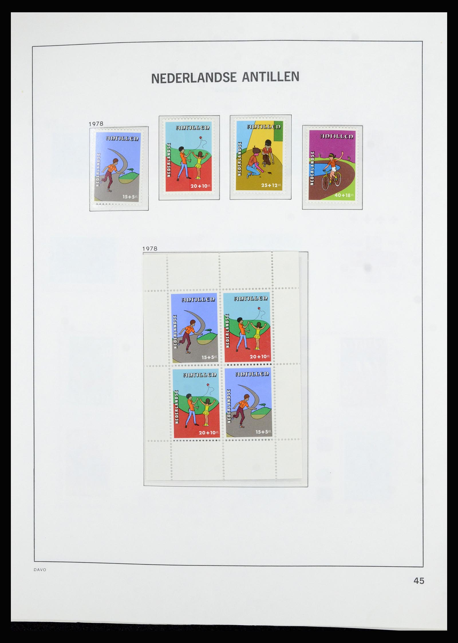 36823 058 - Postzegelverzameling 36823 Curaçao en Nederlandse Antillen  1873-1988