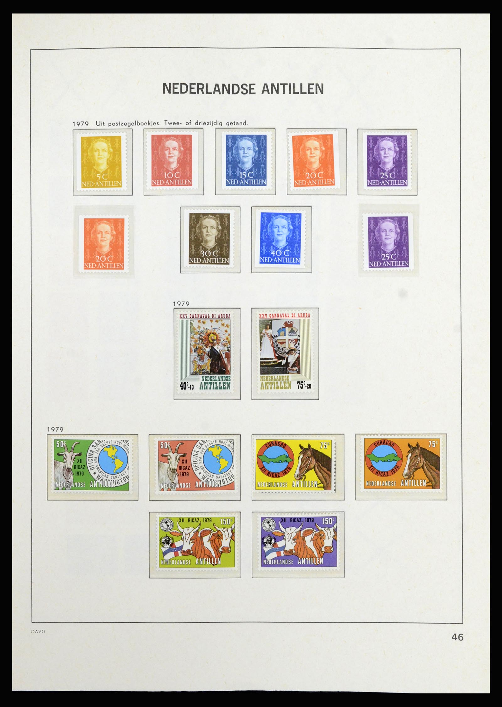 36823 060 - Postzegelverzameling 36823 Curaçao en Nederlandse Antillen  1873-1988