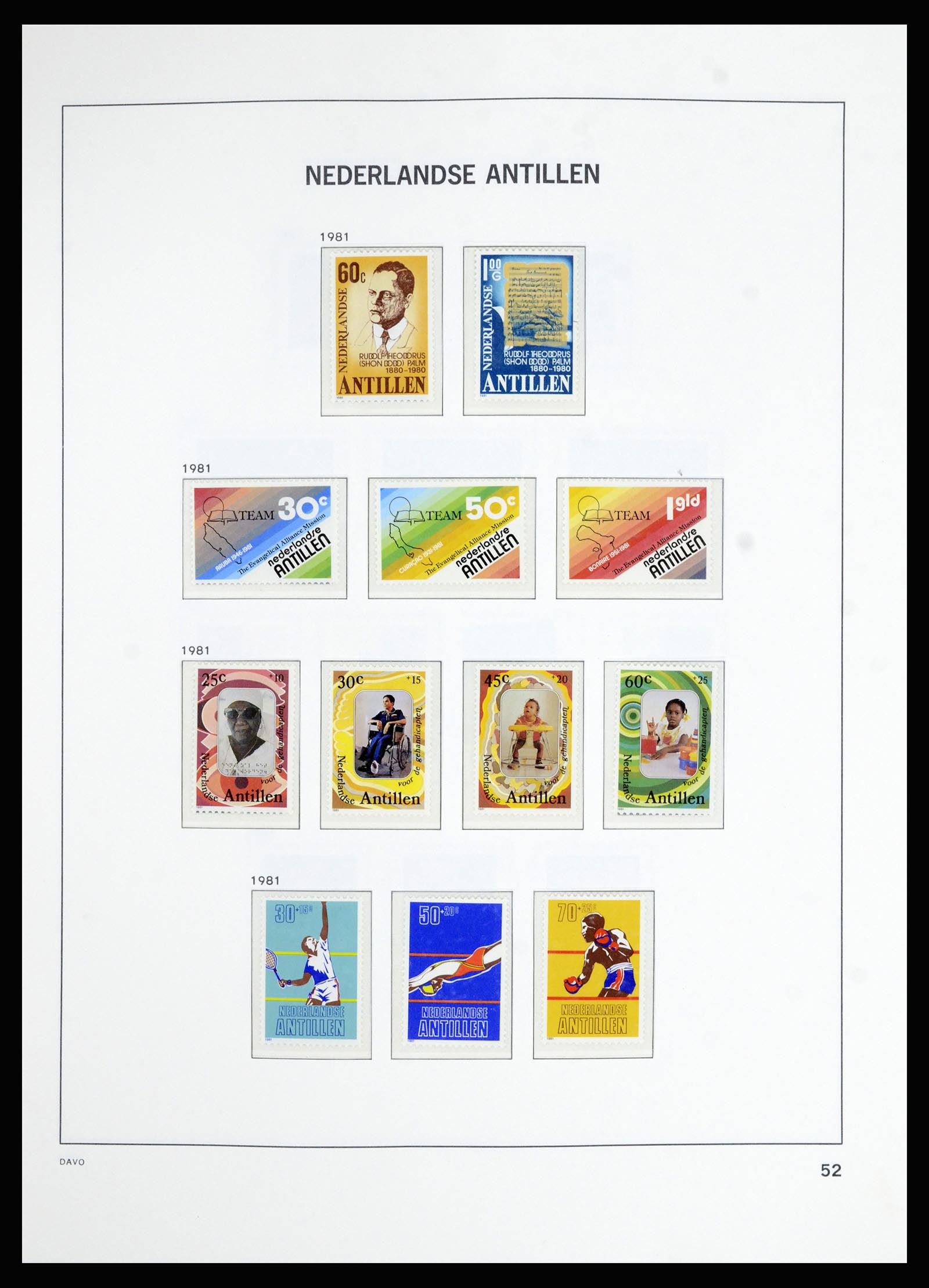 36823 071 - Postzegelverzameling 36823 Curaçao en Nederlandse Antillen  1873-1988