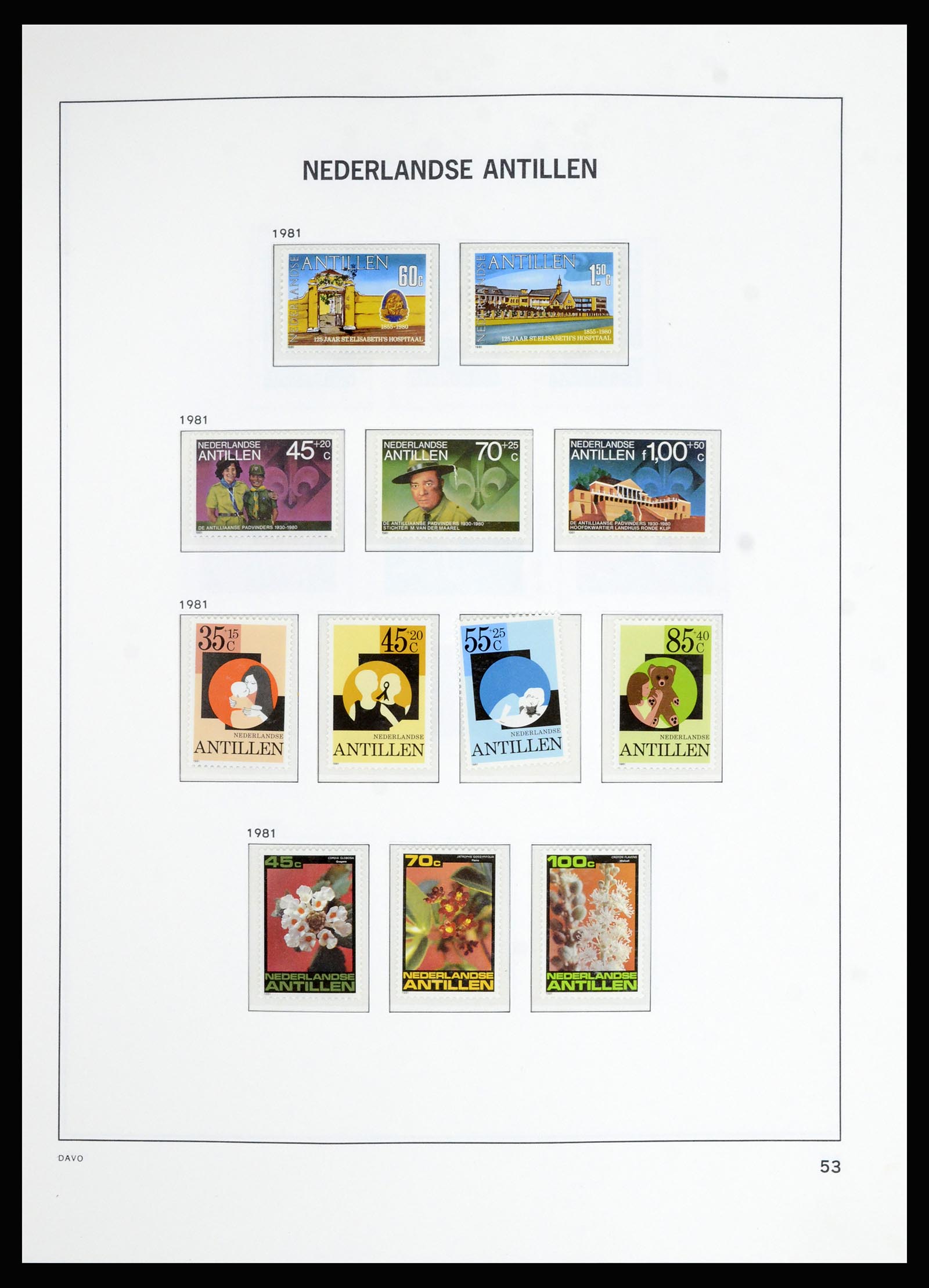 36823 072 - Postzegelverzameling 36823 Curaçao en Nederlandse Antillen  1873-1988