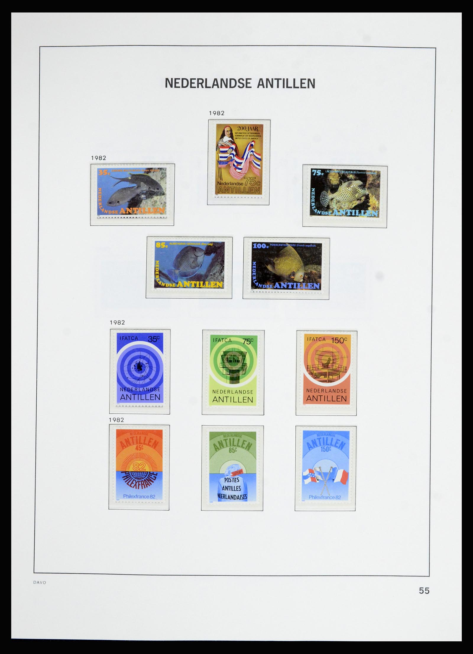 36823 074 - Postzegelverzameling 36823 Curaçao en Nederlandse Antillen  1873-1988