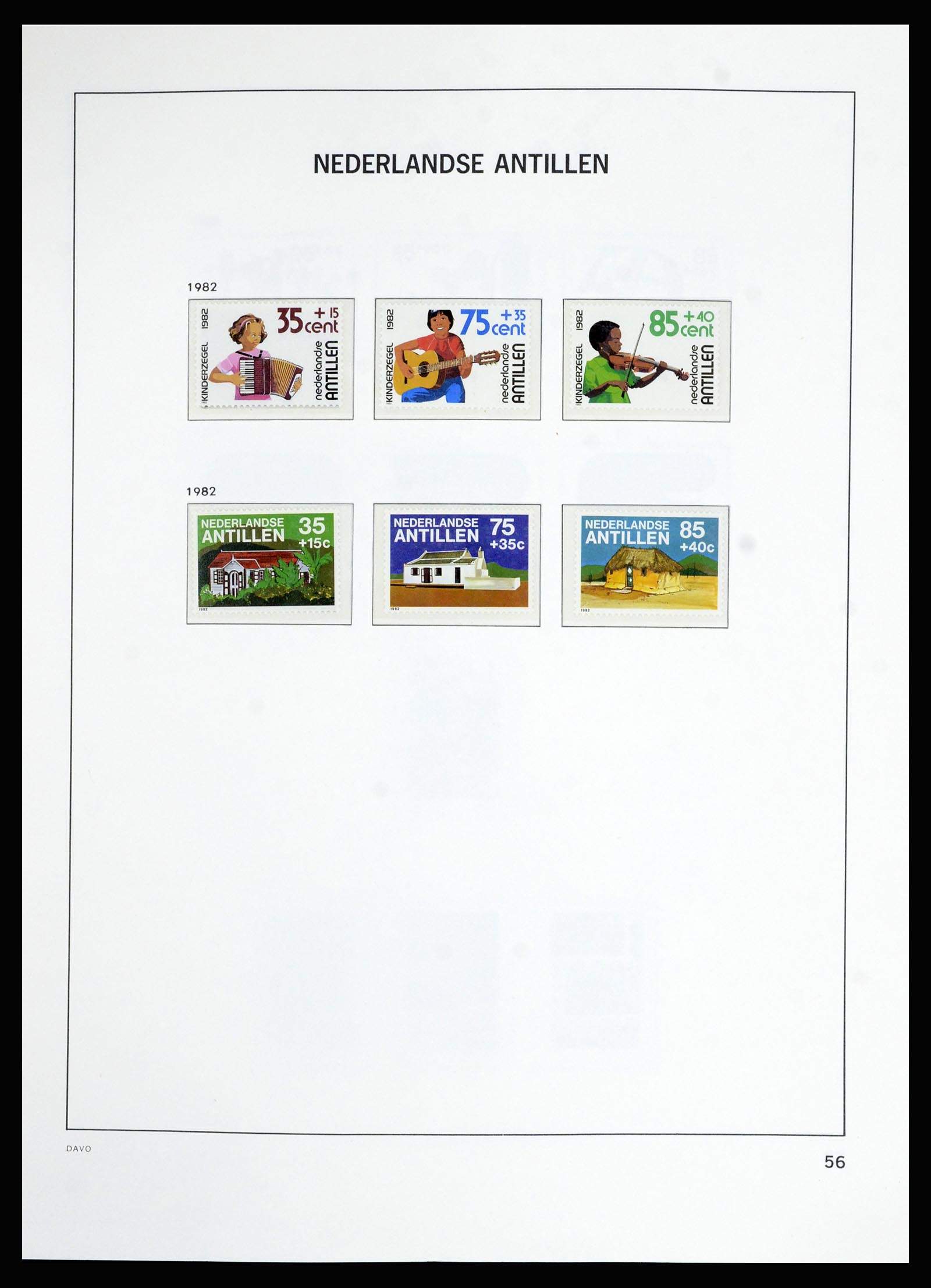36823 075 - Postzegelverzameling 36823 Curaçao en Nederlandse Antillen  1873-1988