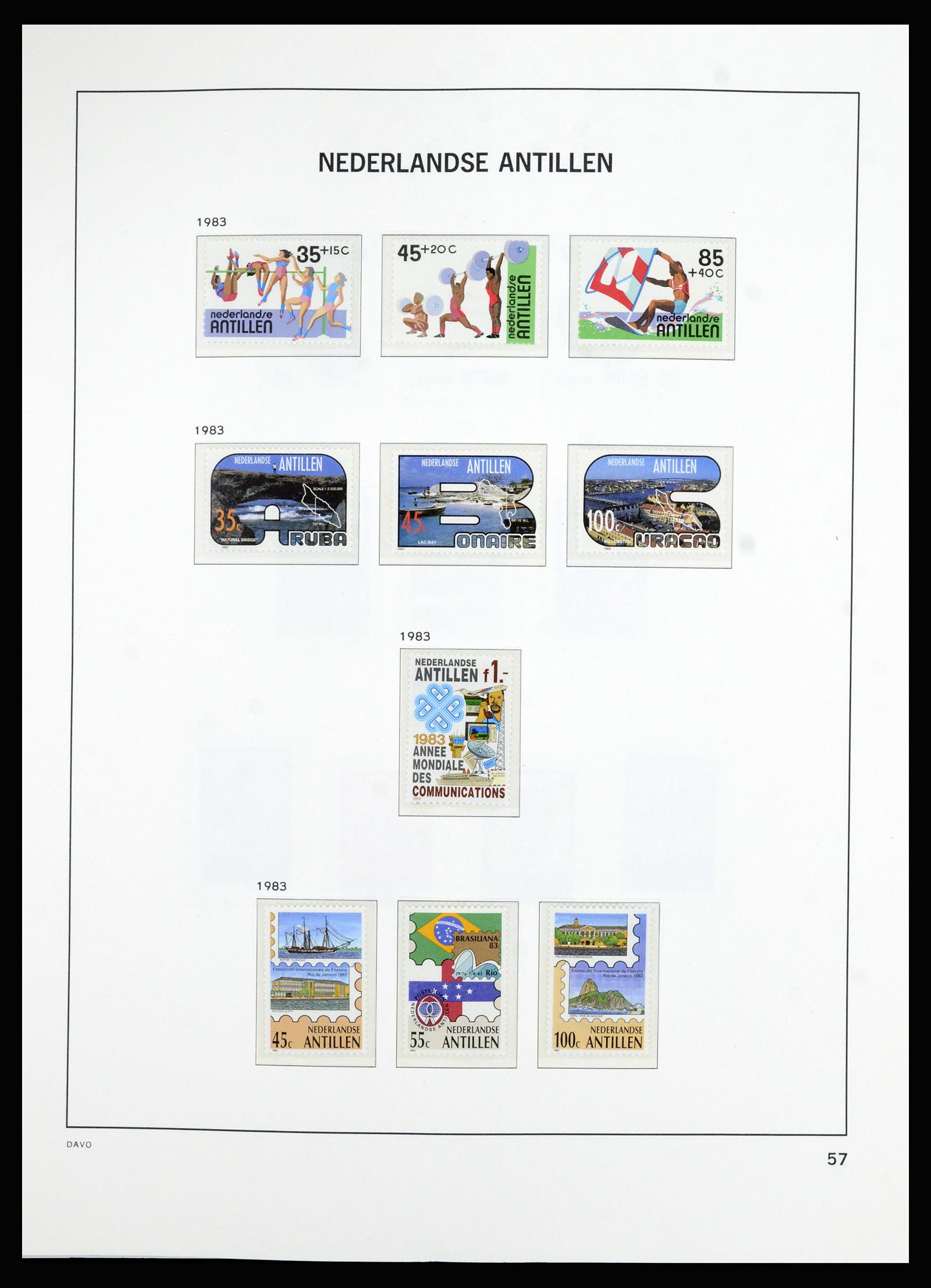 36823 076 - Postzegelverzameling 36823 Curaçao en Nederlandse Antillen  1873-1988