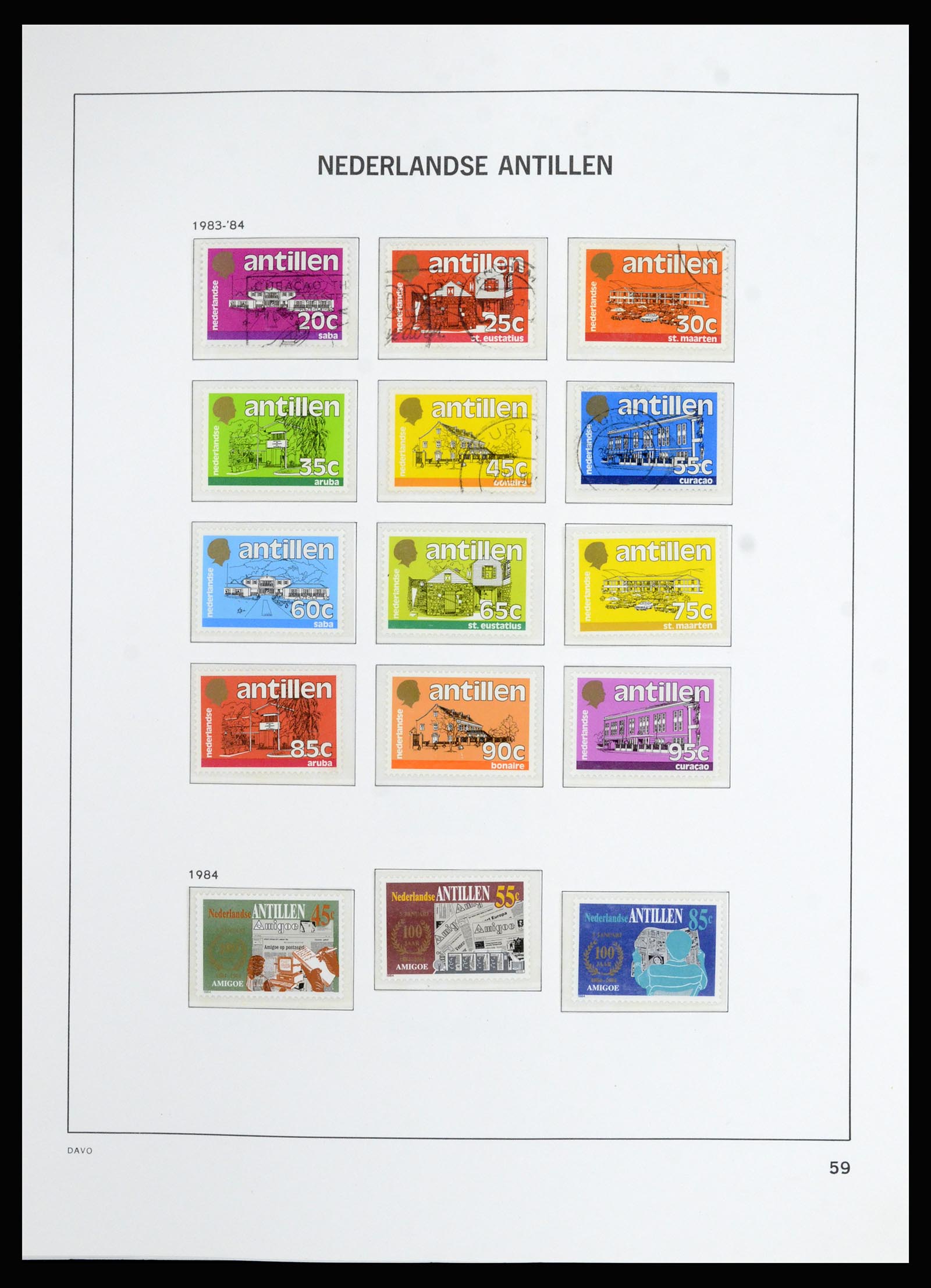 36823 078 - Postzegelverzameling 36823 Curaçao en Nederlandse Antillen  1873-1988
