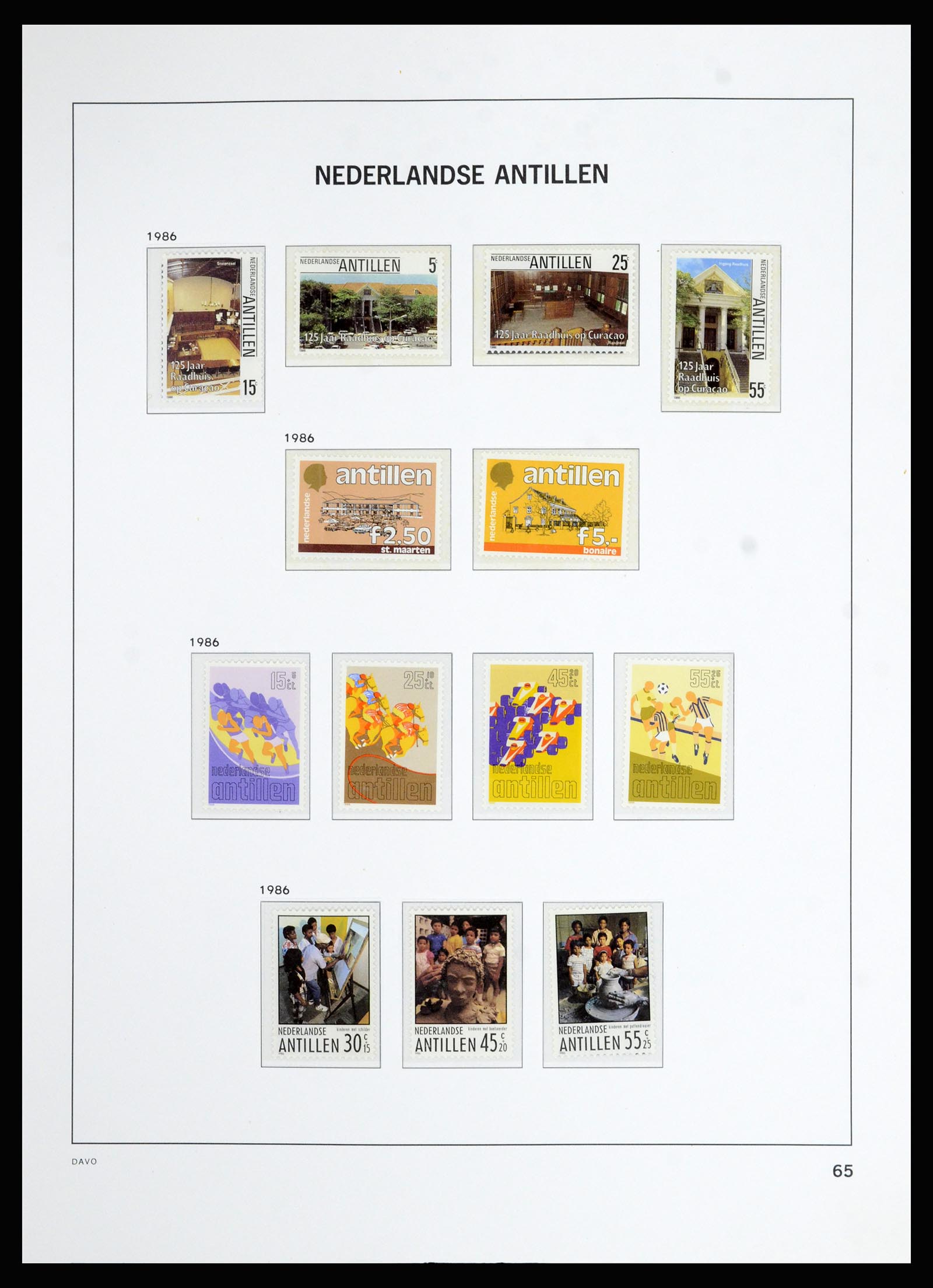 36823 085 - Postzegelverzameling 36823 Curaçao en Nederlandse Antillen  1873-1988