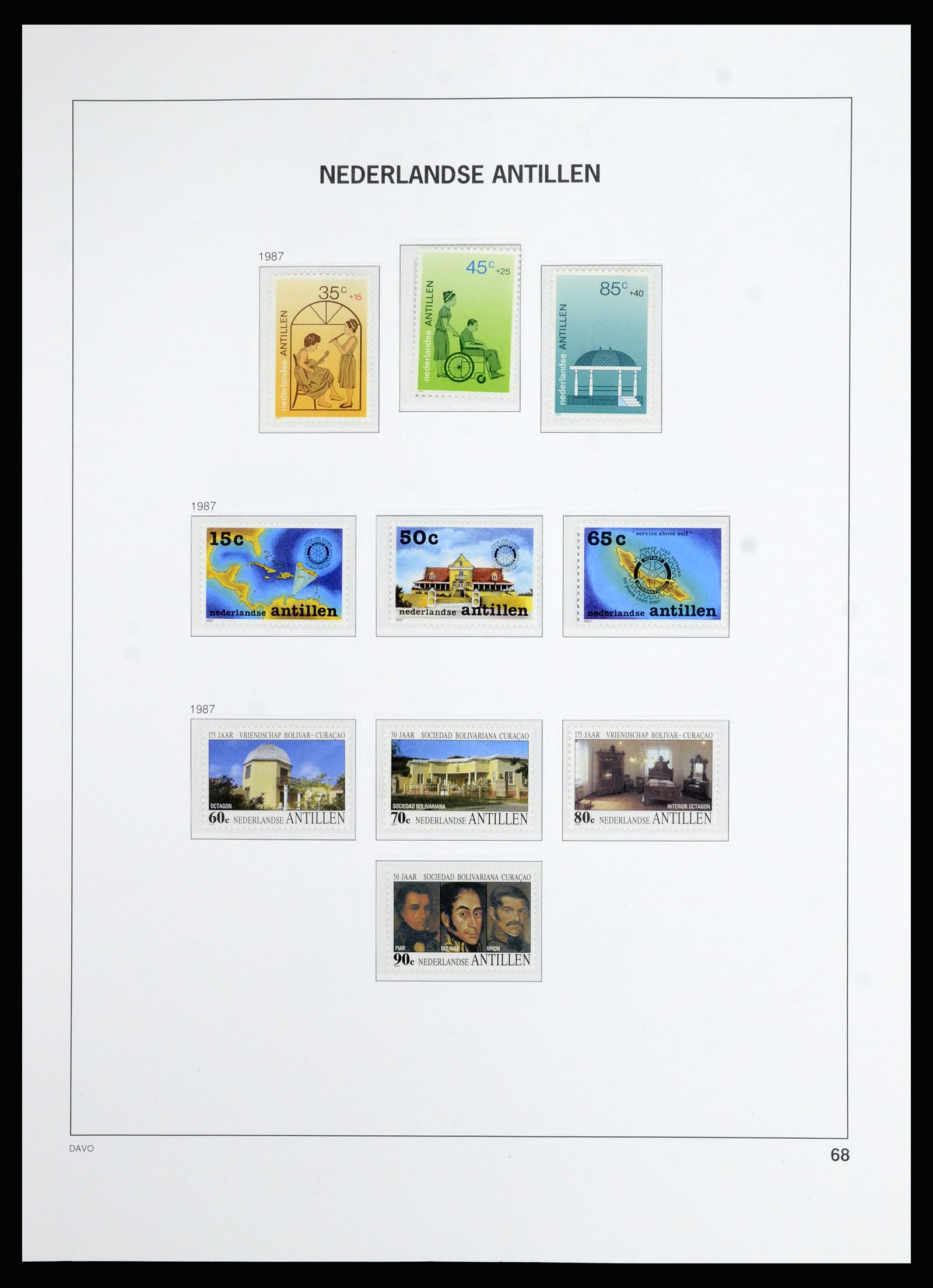 36823 088 - Postzegelverzameling 36823 Curaçao en Nederlandse Antillen  1873-1988