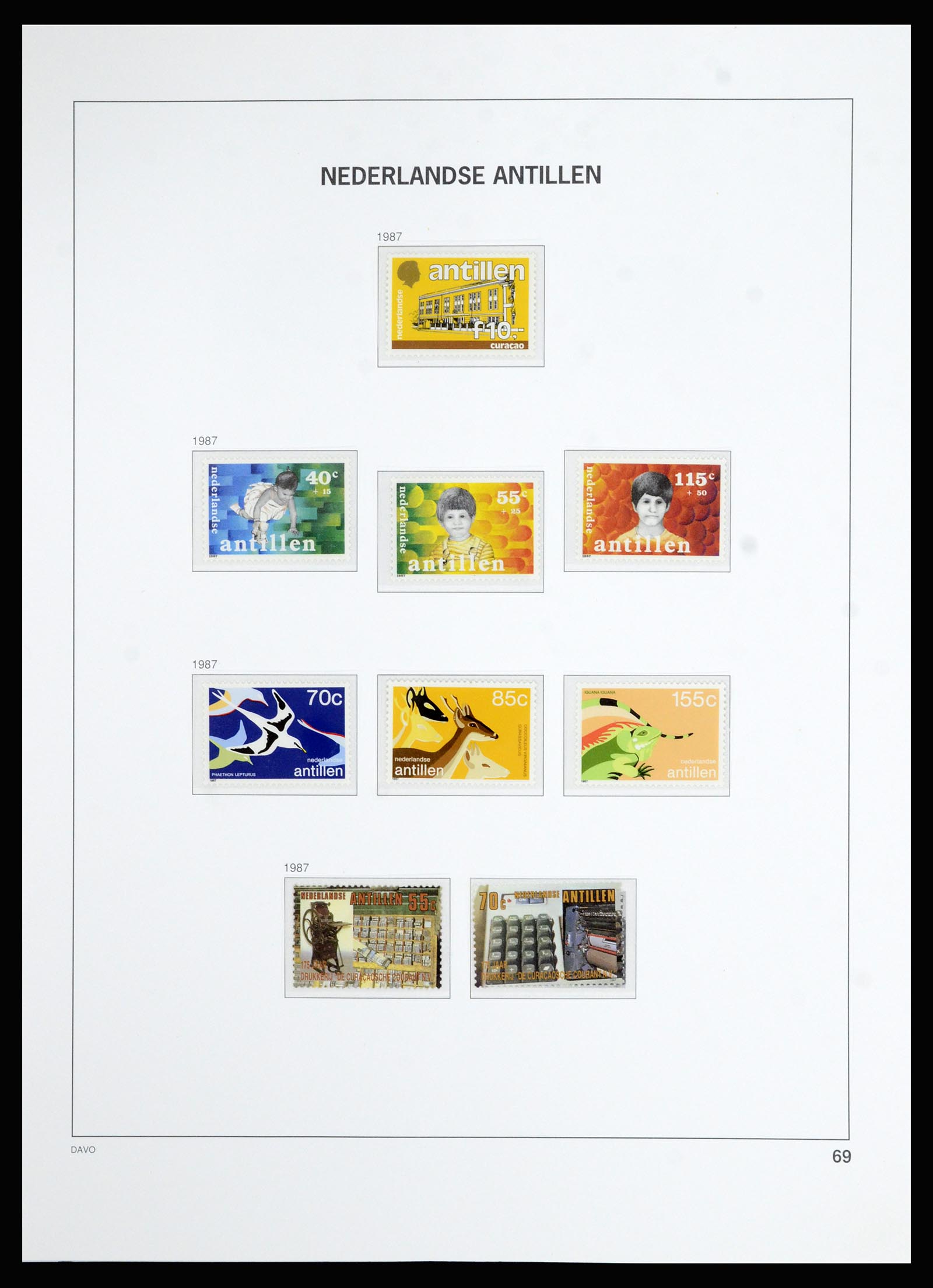 36823 089 - Postzegelverzameling 36823 Curaçao en Nederlandse Antillen  1873-1988