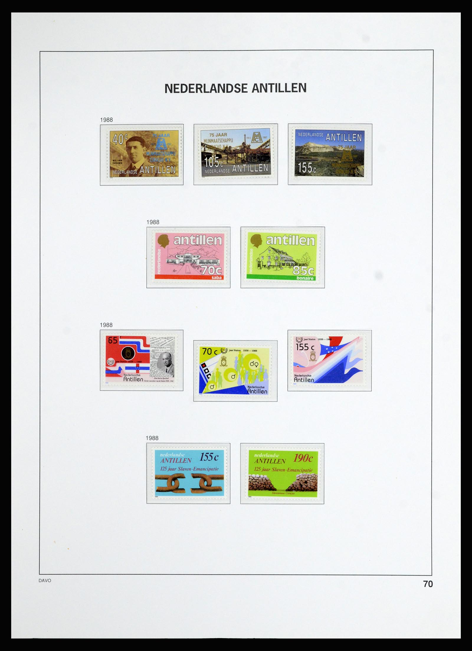 36823 090 - Postzegelverzameling 36823 Curaçao en Nederlandse Antillen  1873-1988