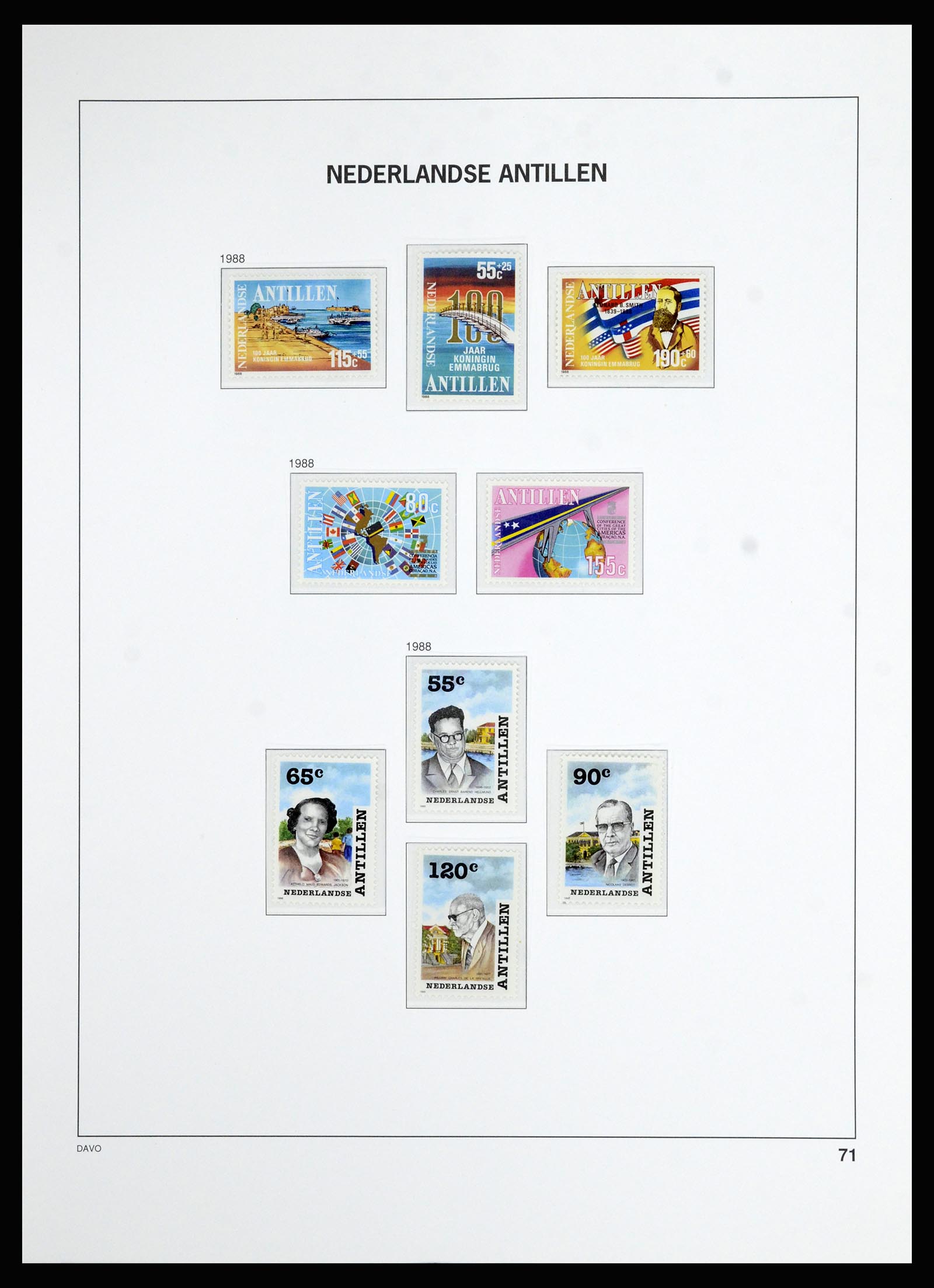 36823 091 - Postzegelverzameling 36823 Curaçao en Nederlandse Antillen  1873-1988