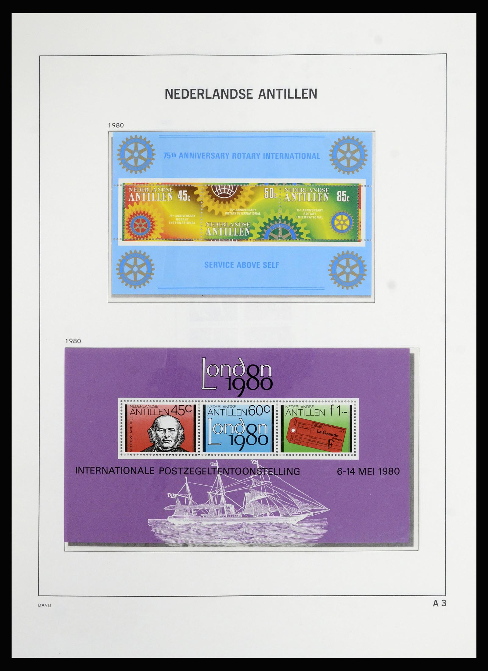 36823 095 - Postzegelverzameling 36823 Curaçao en Nederlandse Antillen  1873-1988
