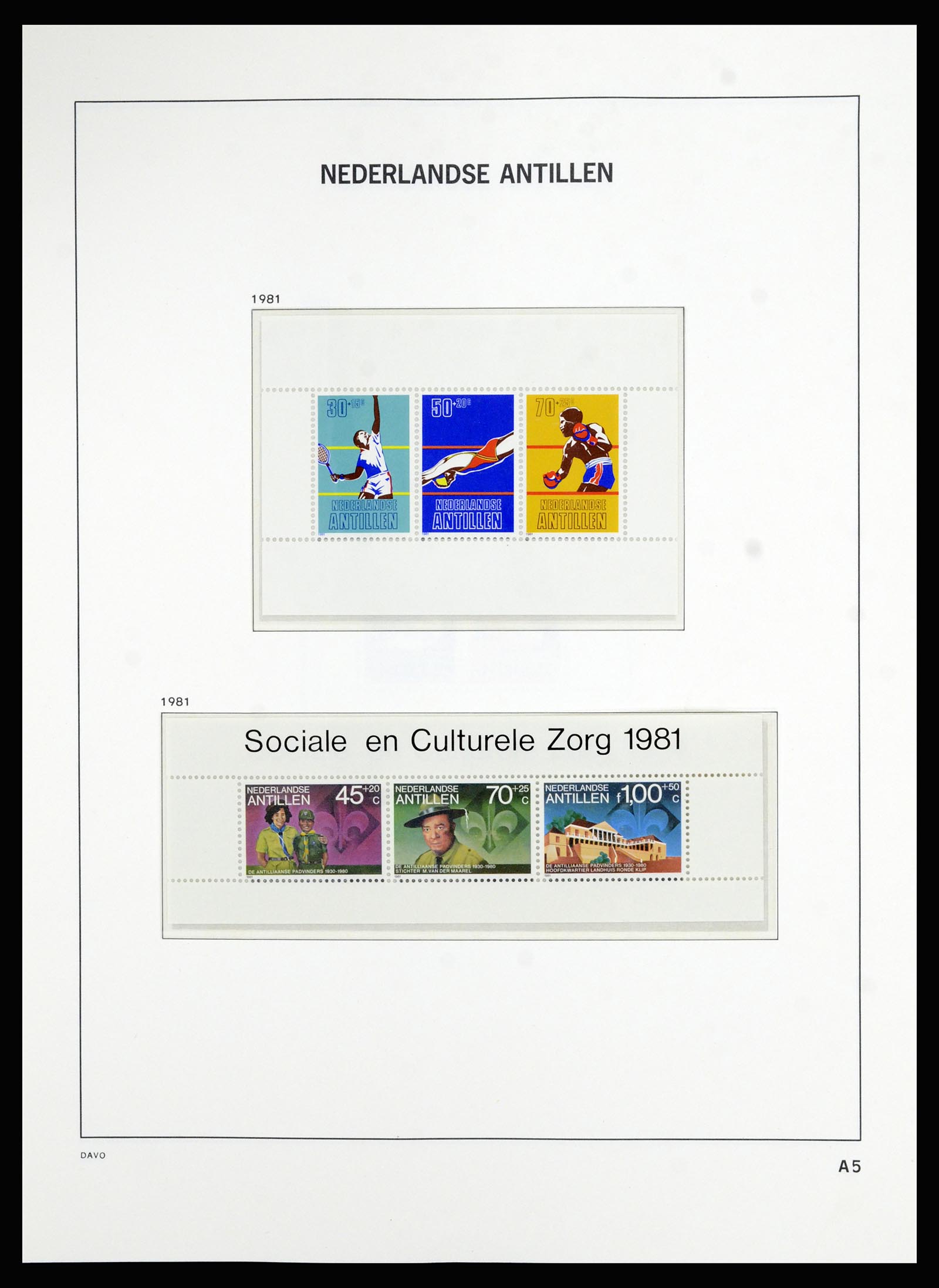36823 097 - Postzegelverzameling 36823 Curaçao en Nederlandse Antillen  1873-1988