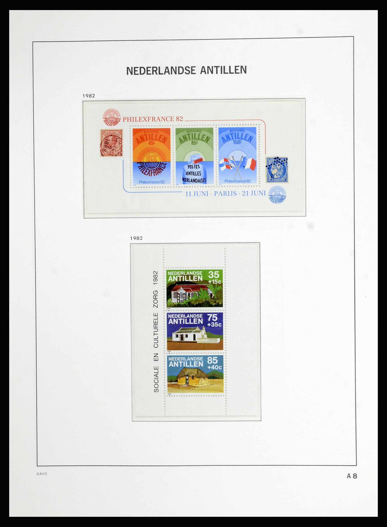 36823 100 - Postzegelverzameling 36823 Curaçao en Nederlandse Antillen  1873-1988