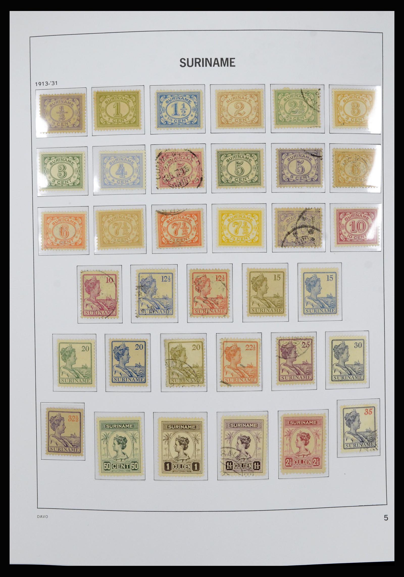 36827 005 - Postzegelverzameling 36827 Suriname 1873-1975.