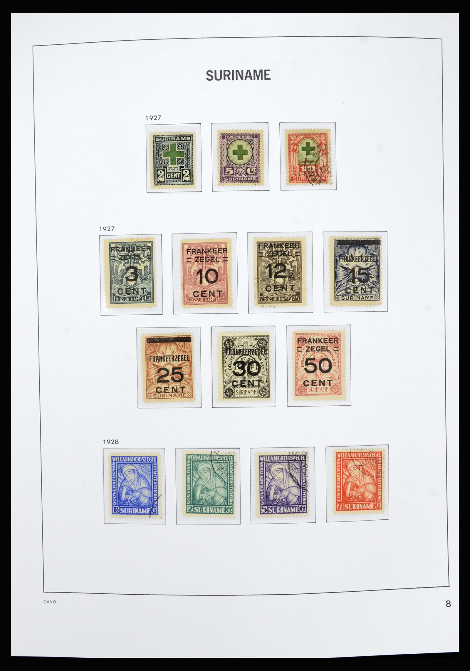 36827 008 - Postzegelverzameling 36827 Suriname 1873-1975.