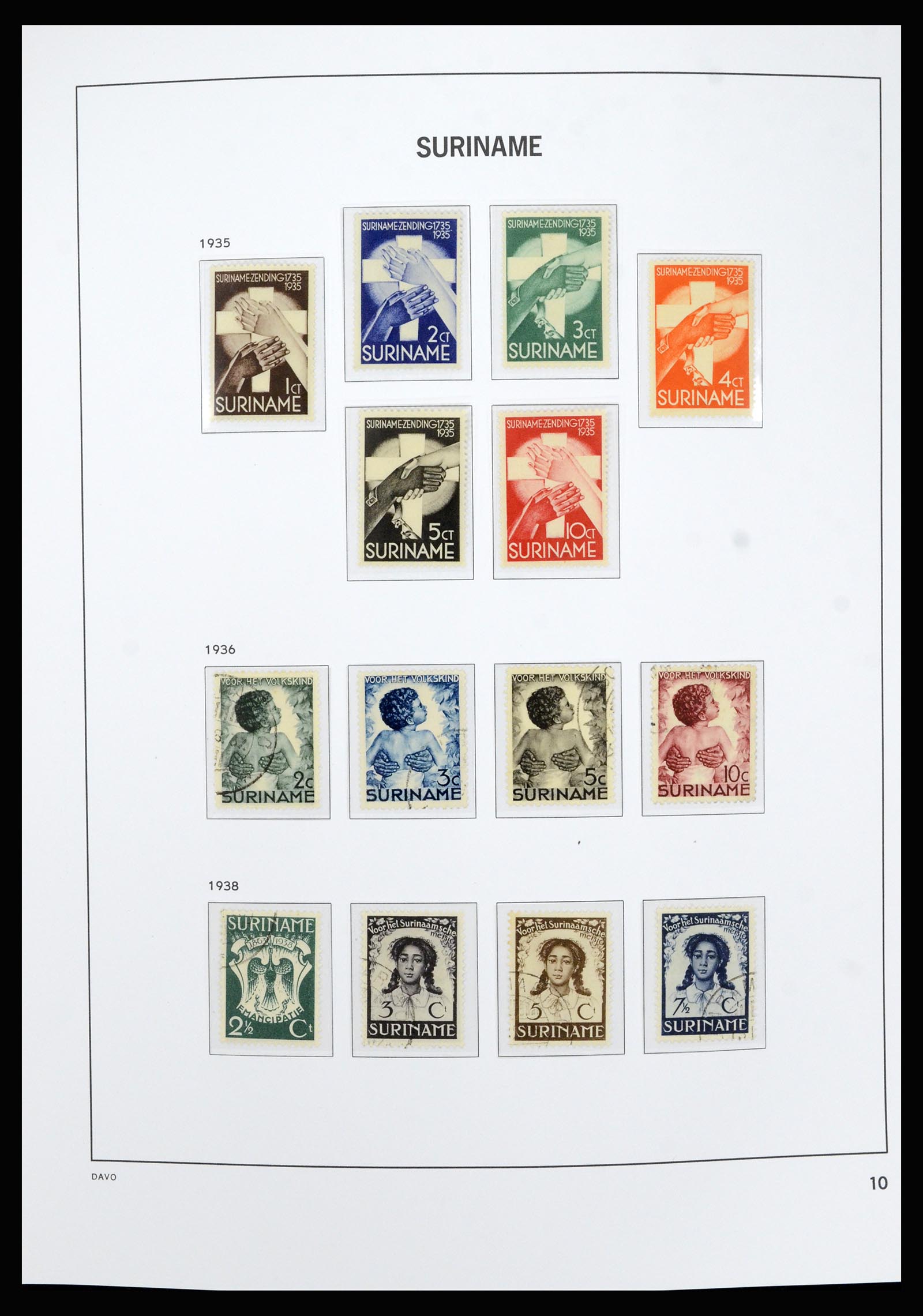 36827 010 - Postzegelverzameling 36827 Suriname 1873-1975.