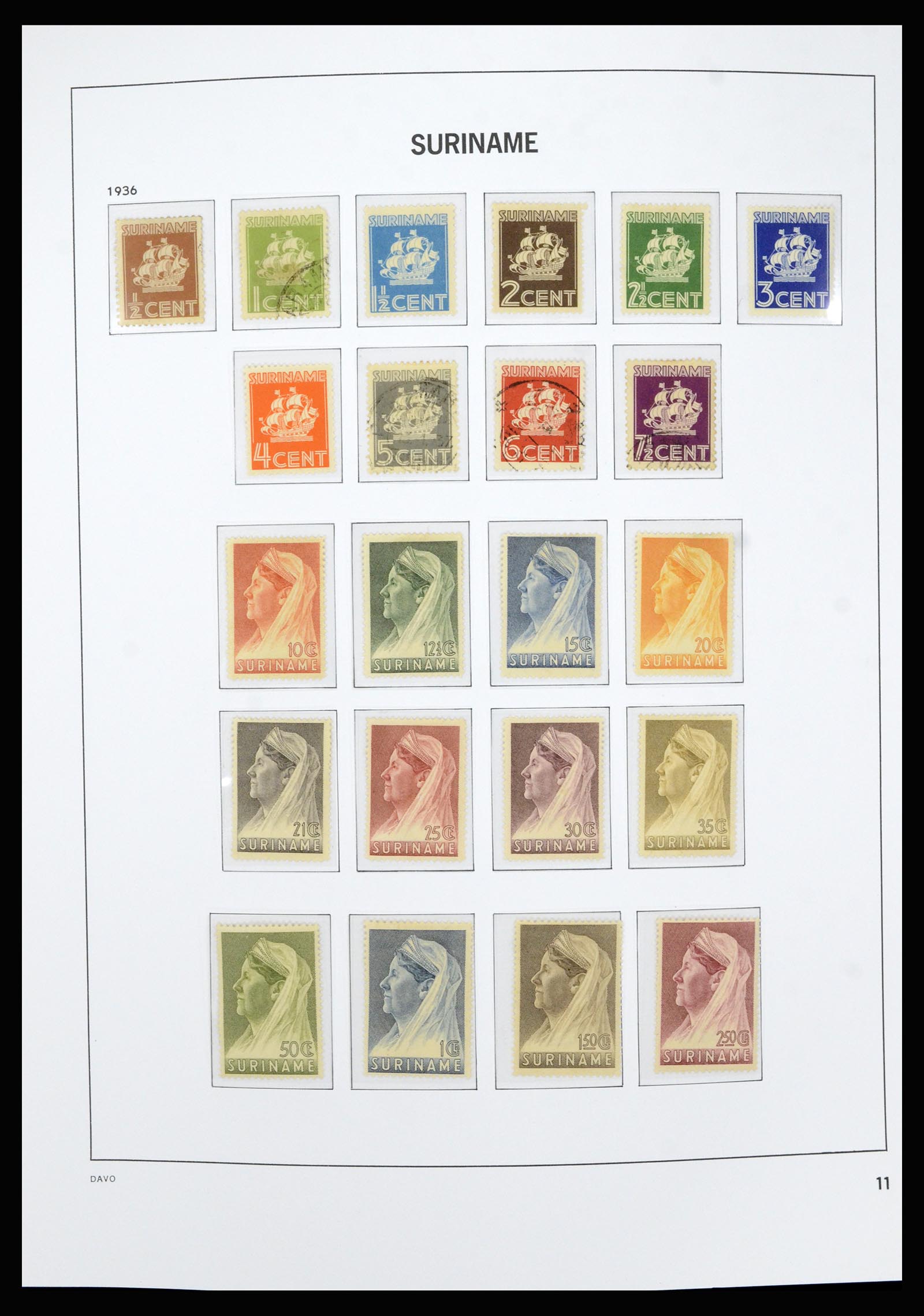 36827 011 - Postzegelverzameling 36827 Suriname 1873-1975.
