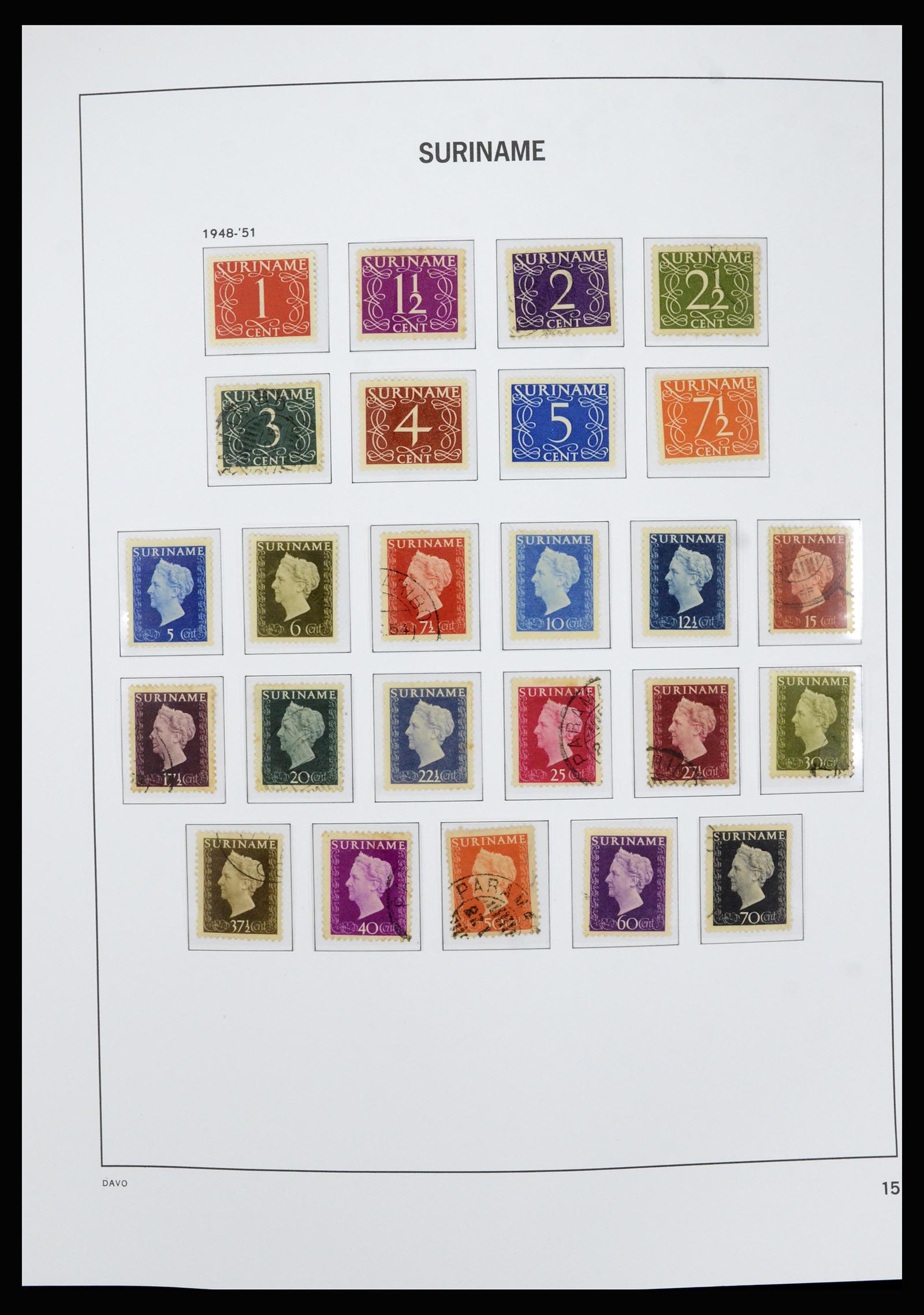 36827 015 - Postzegelverzameling 36827 Suriname 1873-1975.