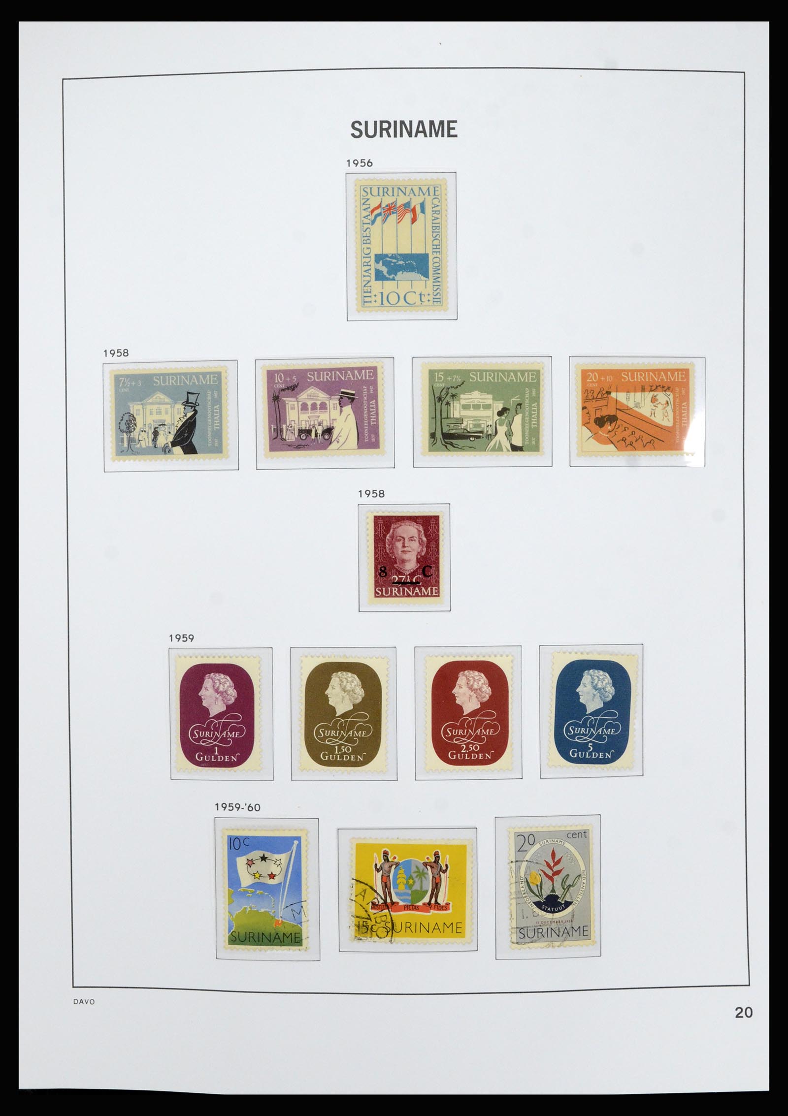 36827 020 - Postzegelverzameling 36827 Suriname 1873-1975.