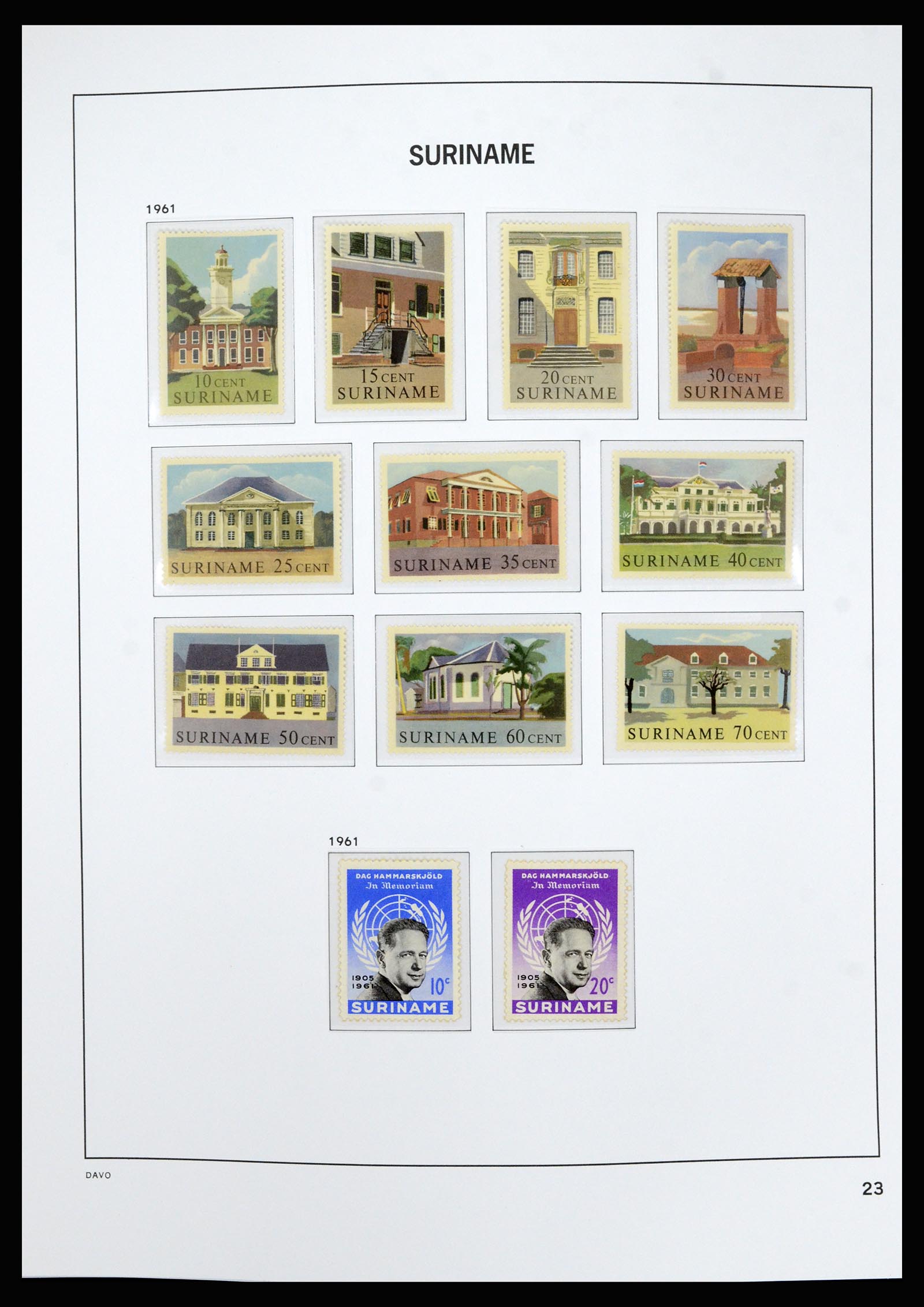 36827 023 - Postzegelverzameling 36827 Suriname 1873-1975.