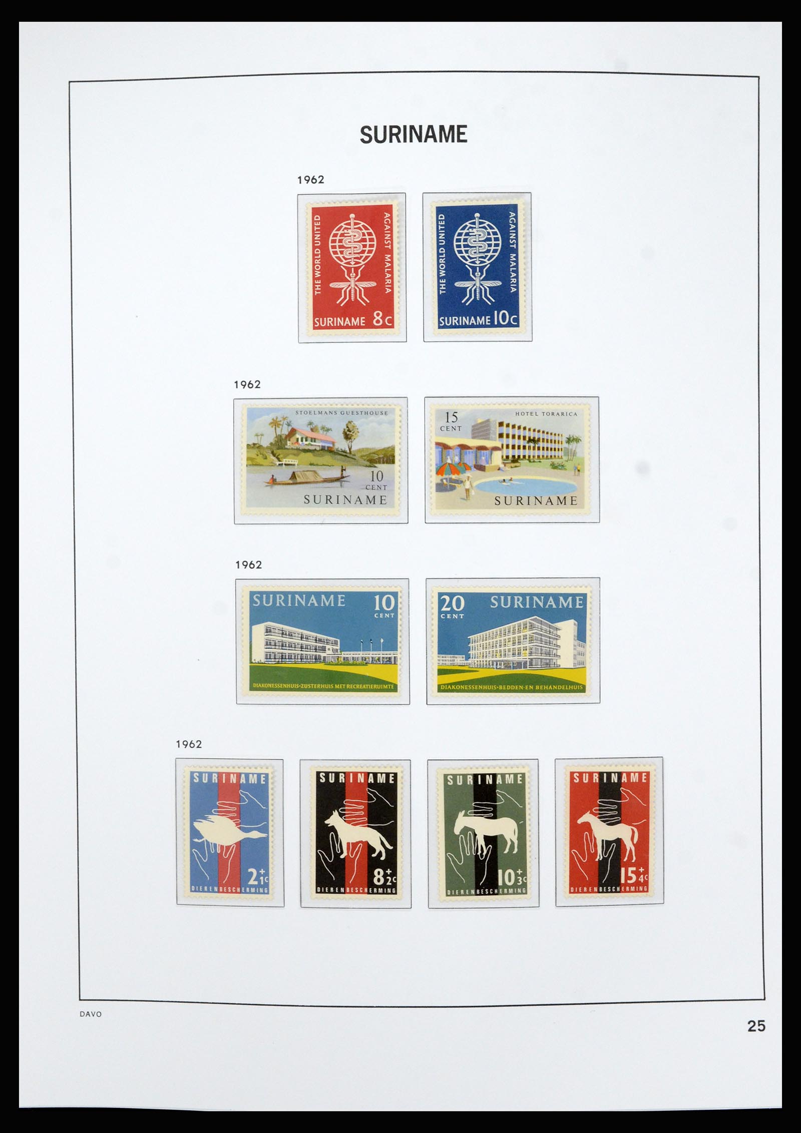 36827 025 - Postzegelverzameling 36827 Suriname 1873-1975.