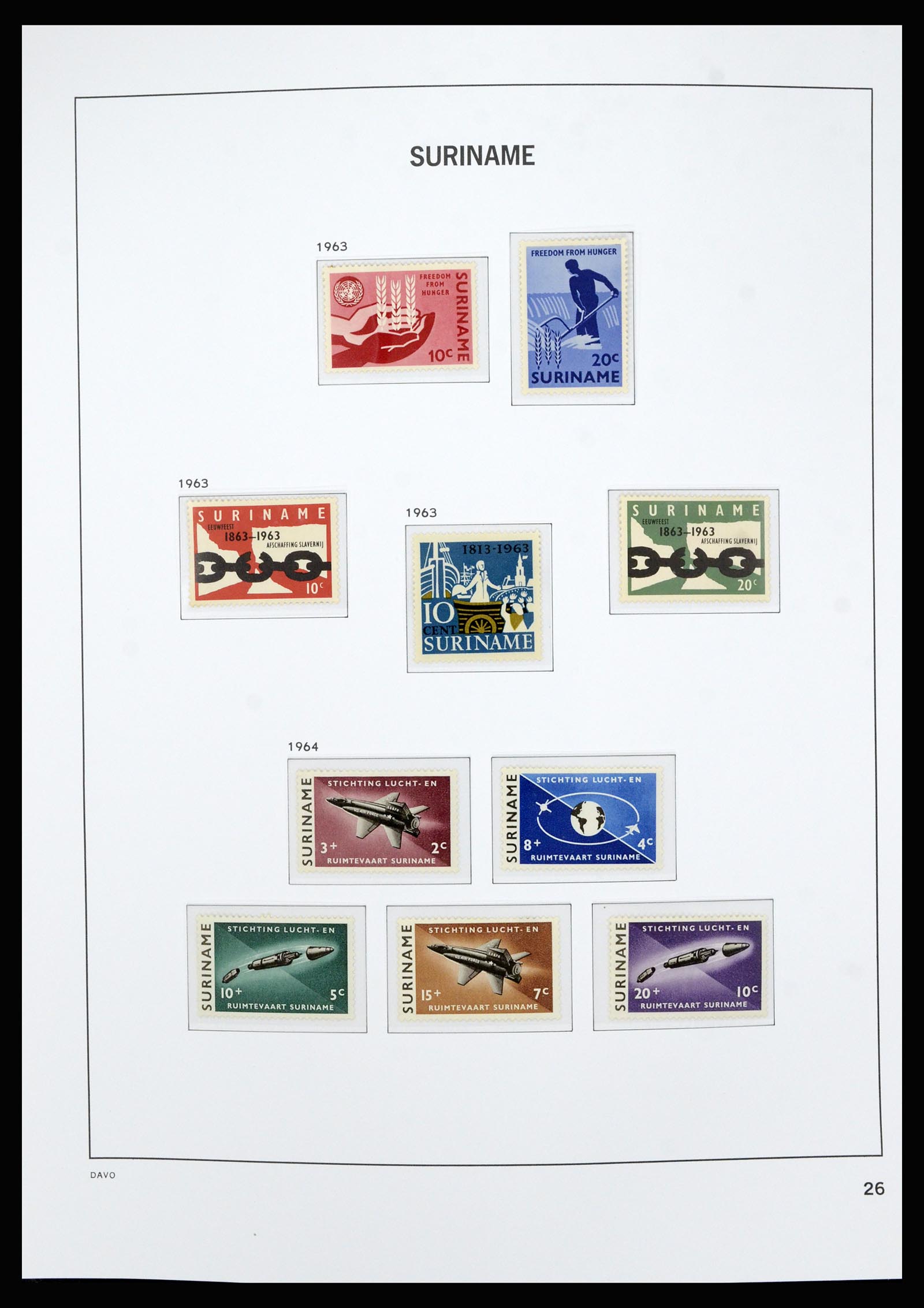 36827 026 - Postzegelverzameling 36827 Suriname 1873-1975.