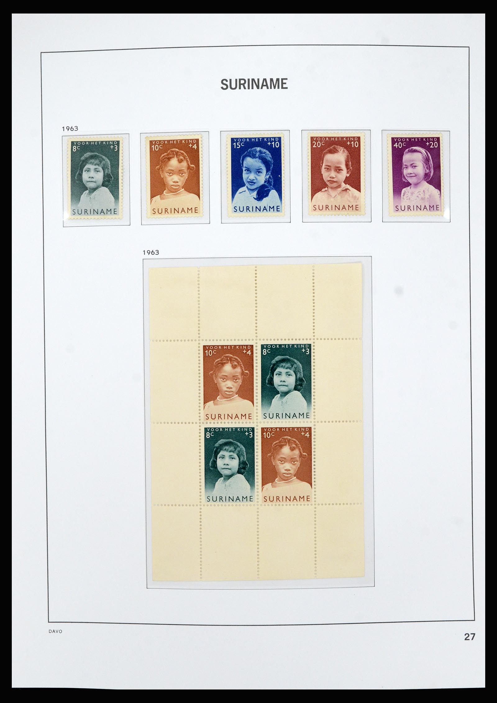 36827 027 - Postzegelverzameling 36827 Suriname 1873-1975.