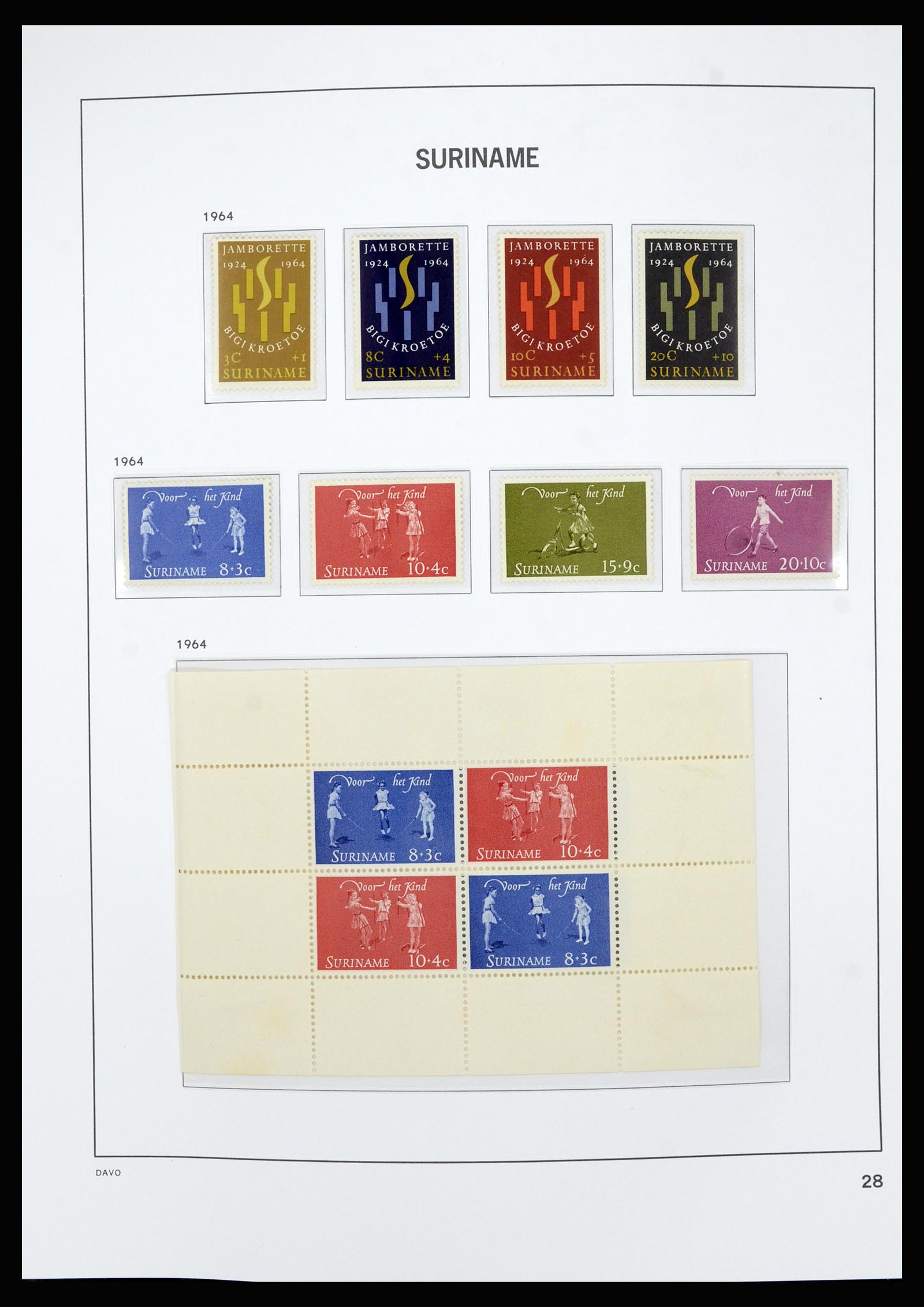 36827 028 - Postzegelverzameling 36827 Suriname 1873-1975.