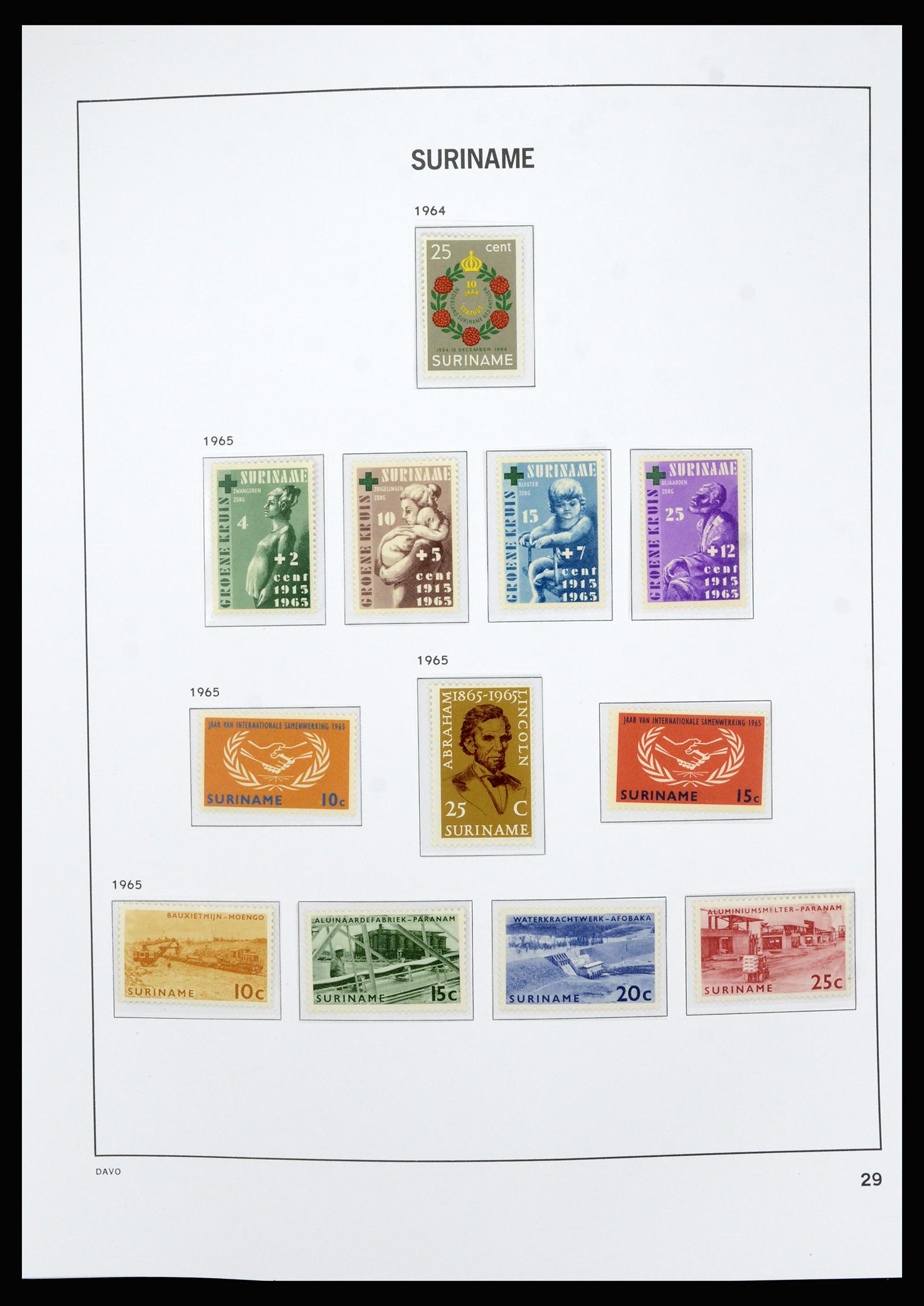 36827 029 - Postzegelverzameling 36827 Suriname 1873-1975.