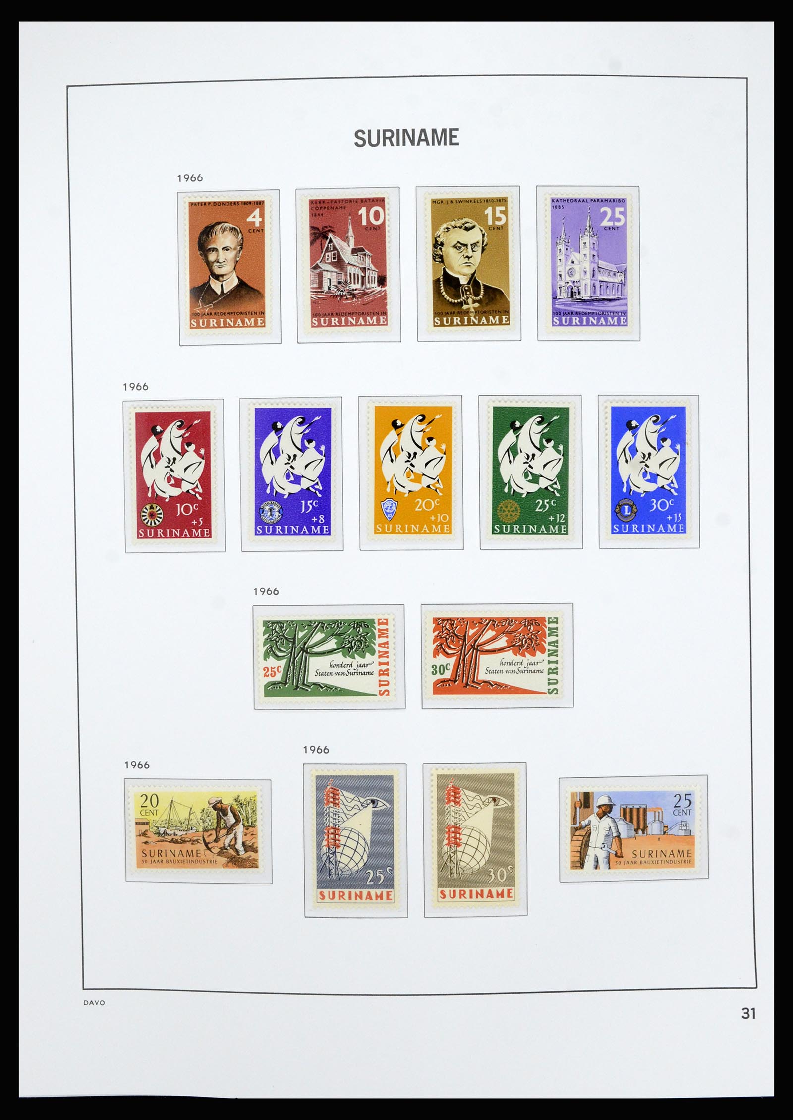 36827 032 - Postzegelverzameling 36827 Suriname 1873-1975.