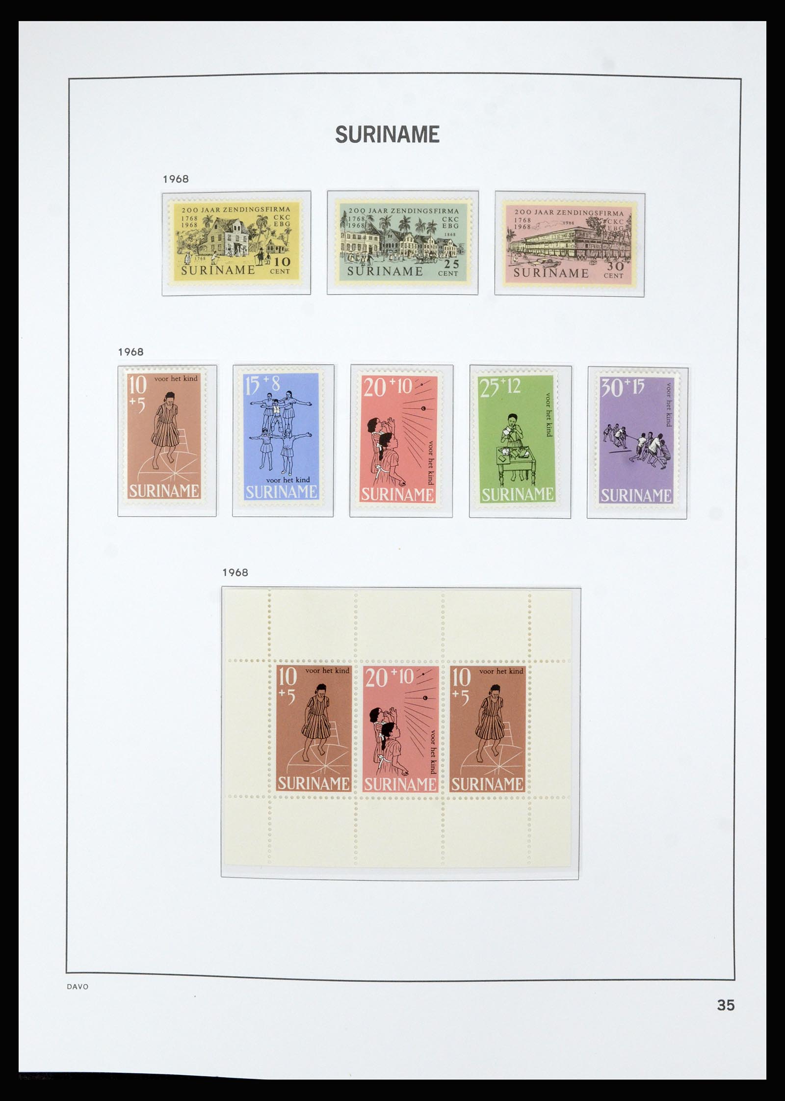 36827 036 - Postzegelverzameling 36827 Suriname 1873-1975.