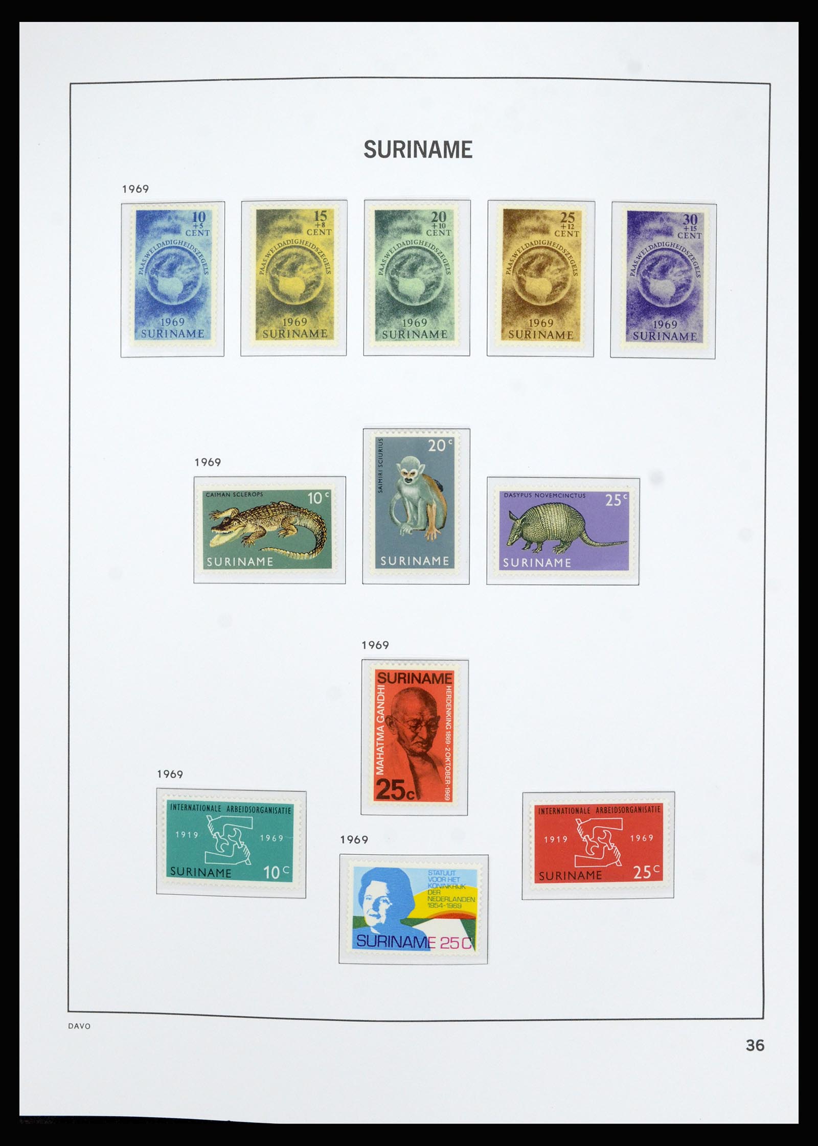 36827 037 - Postzegelverzameling 36827 Suriname 1873-1975.