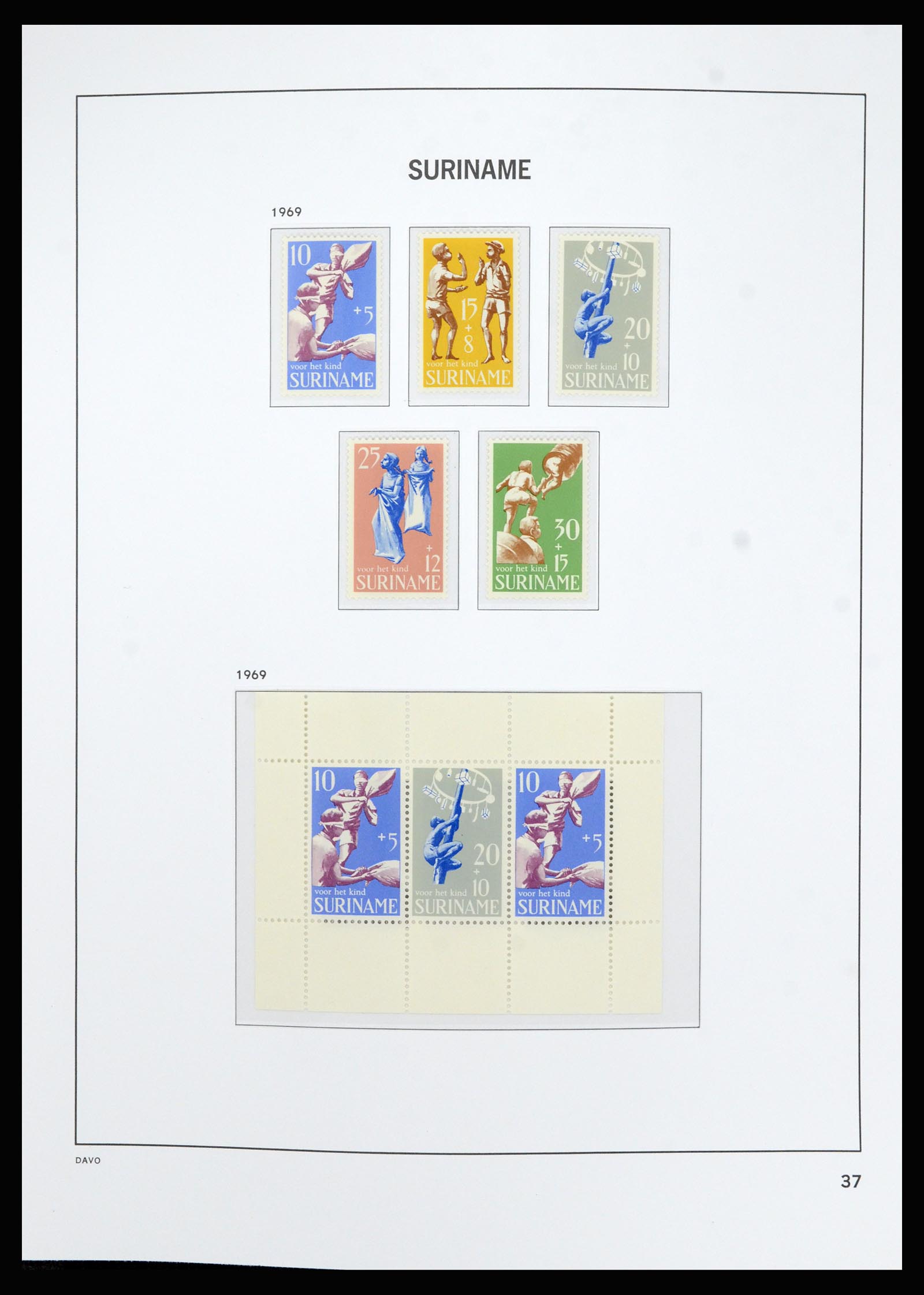 36827 038 - Postzegelverzameling 36827 Suriname 1873-1975.