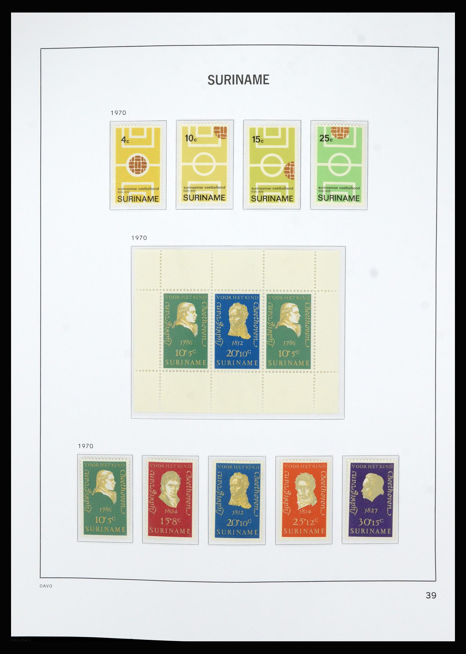 36827 040 - Postzegelverzameling 36827 Suriname 1873-1975.
