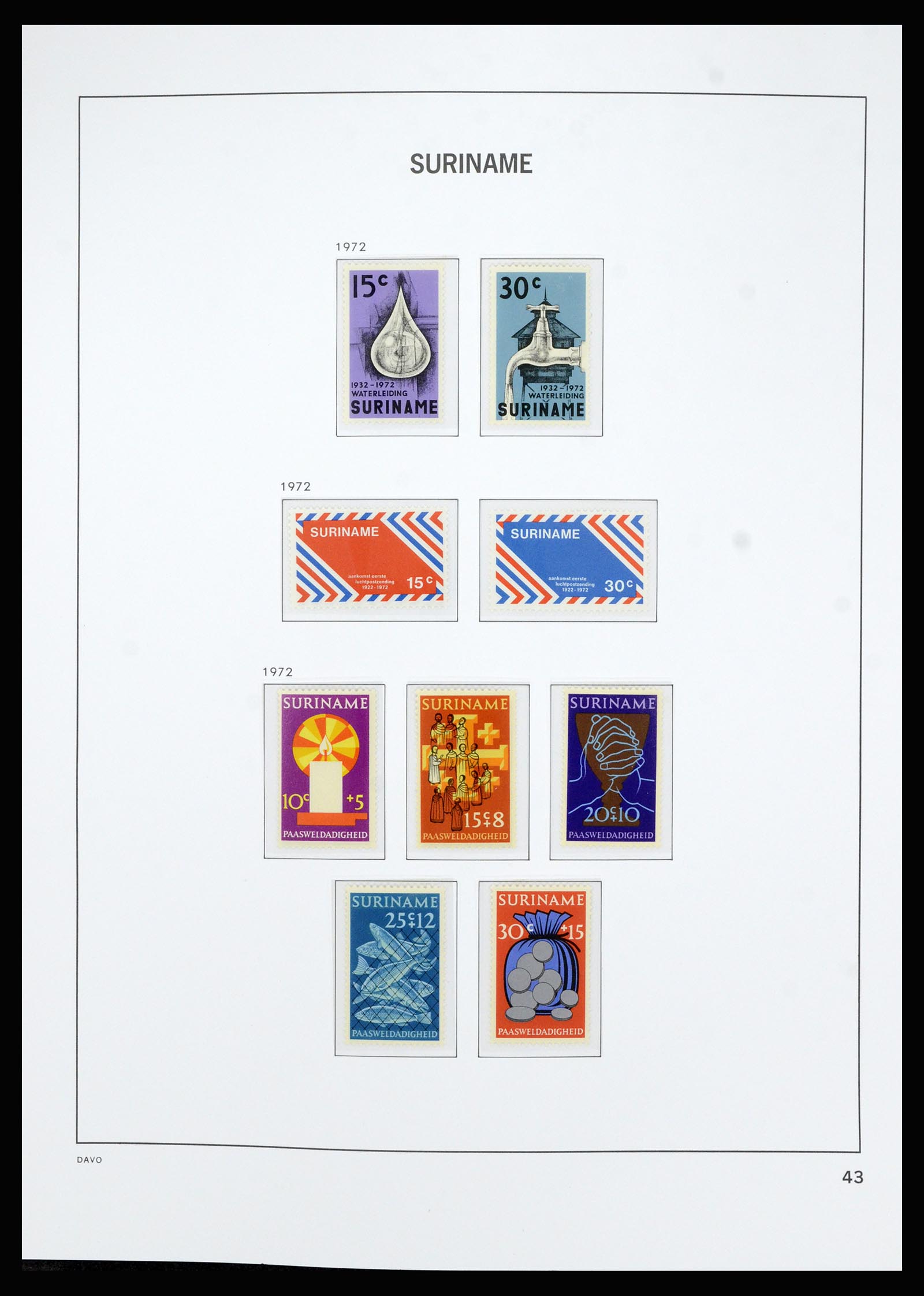 36827 044 - Postzegelverzameling 36827 Suriname 1873-1975.
