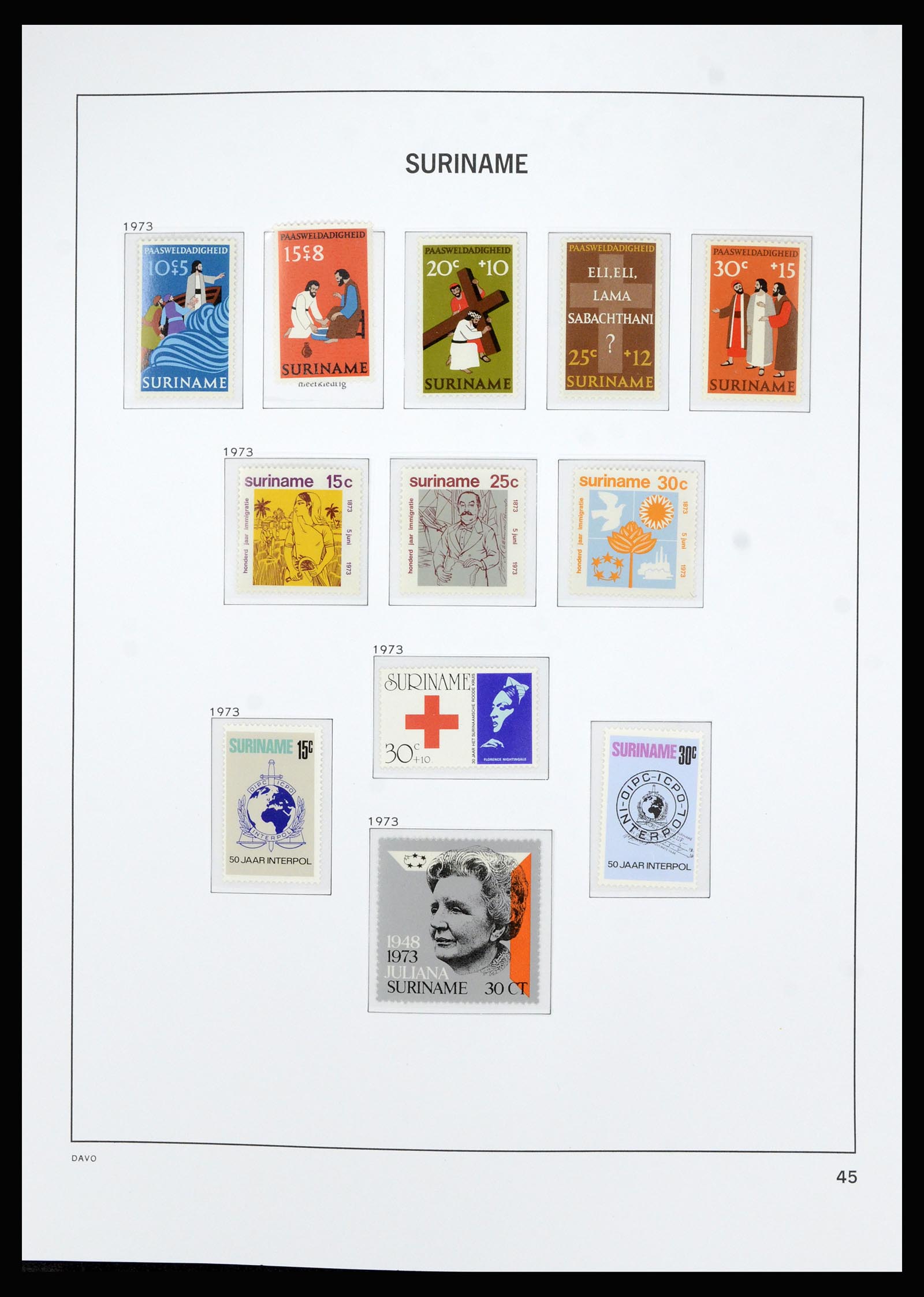 36827 046 - Postzegelverzameling 36827 Suriname 1873-1975.