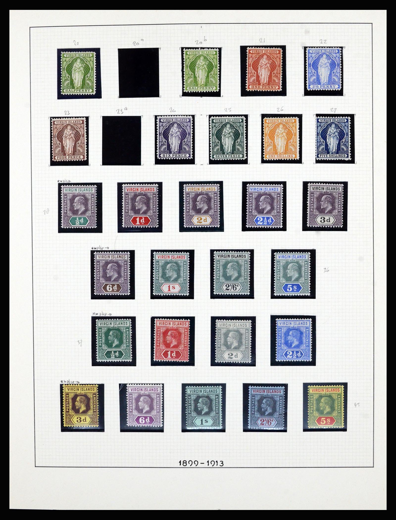 36828 004 - Postzegelverzameling 36828 Britse Maagdeneilanden 1866-1990.