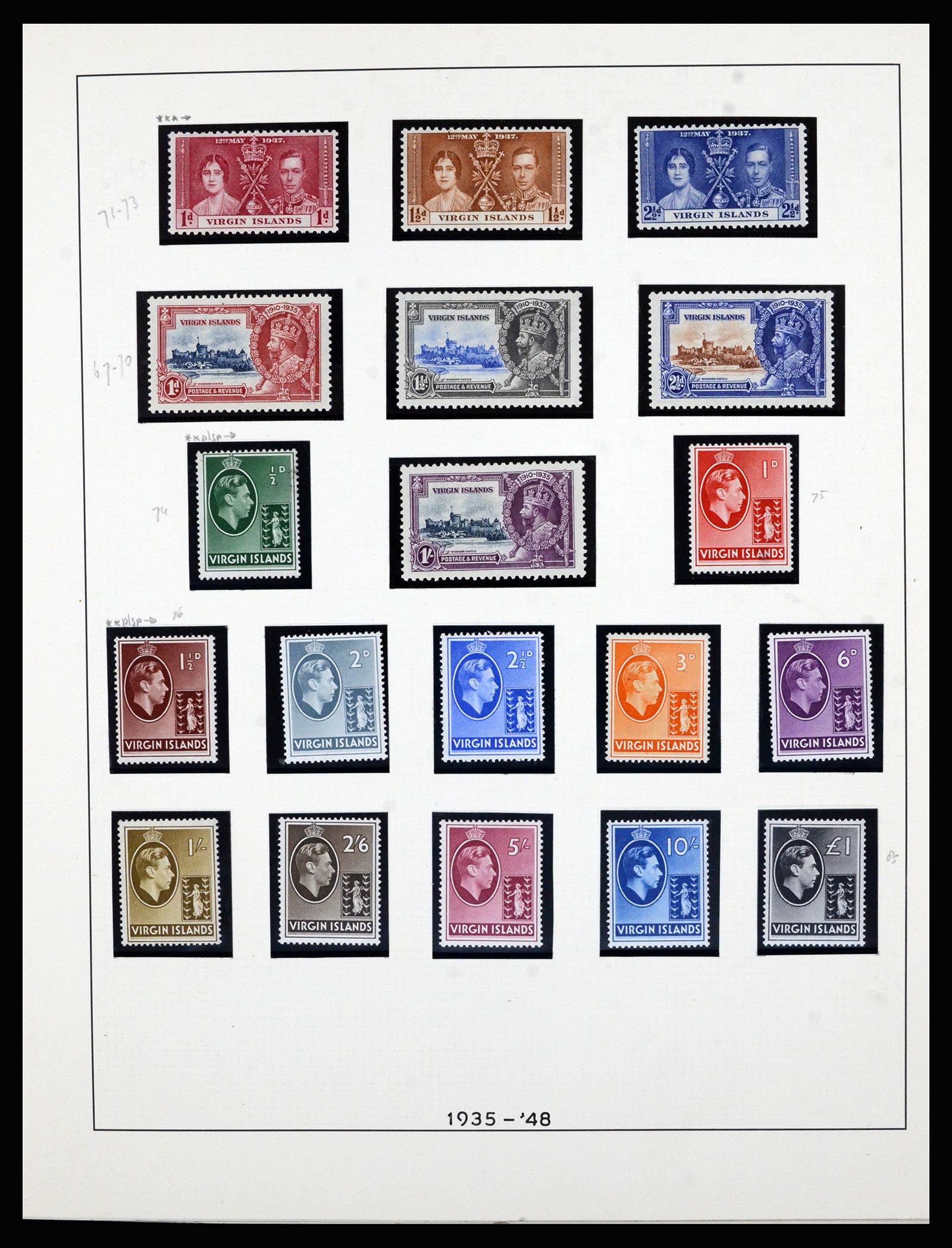 36828 006 - Stamp collection 36828 Britis Virgin Islands 1866-1990.