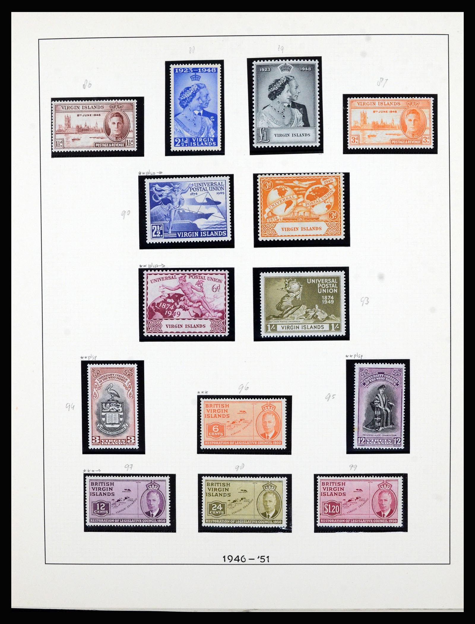 36828 008 - Postzegelverzameling 36828 Britse Maagdeneilanden 1866-1990.