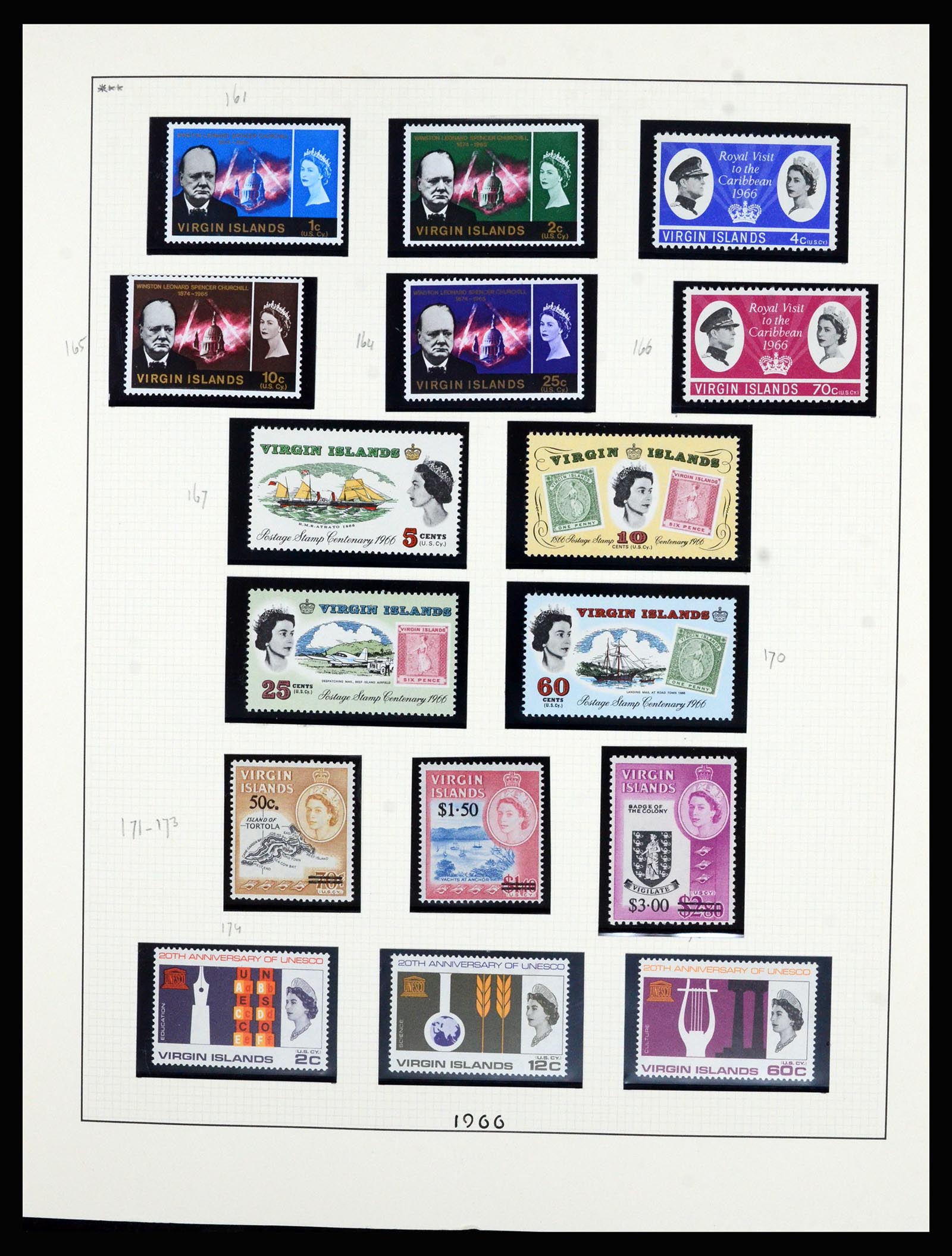 36828 014 - Postzegelverzameling 36828 Britse Maagdeneilanden 1866-1990.