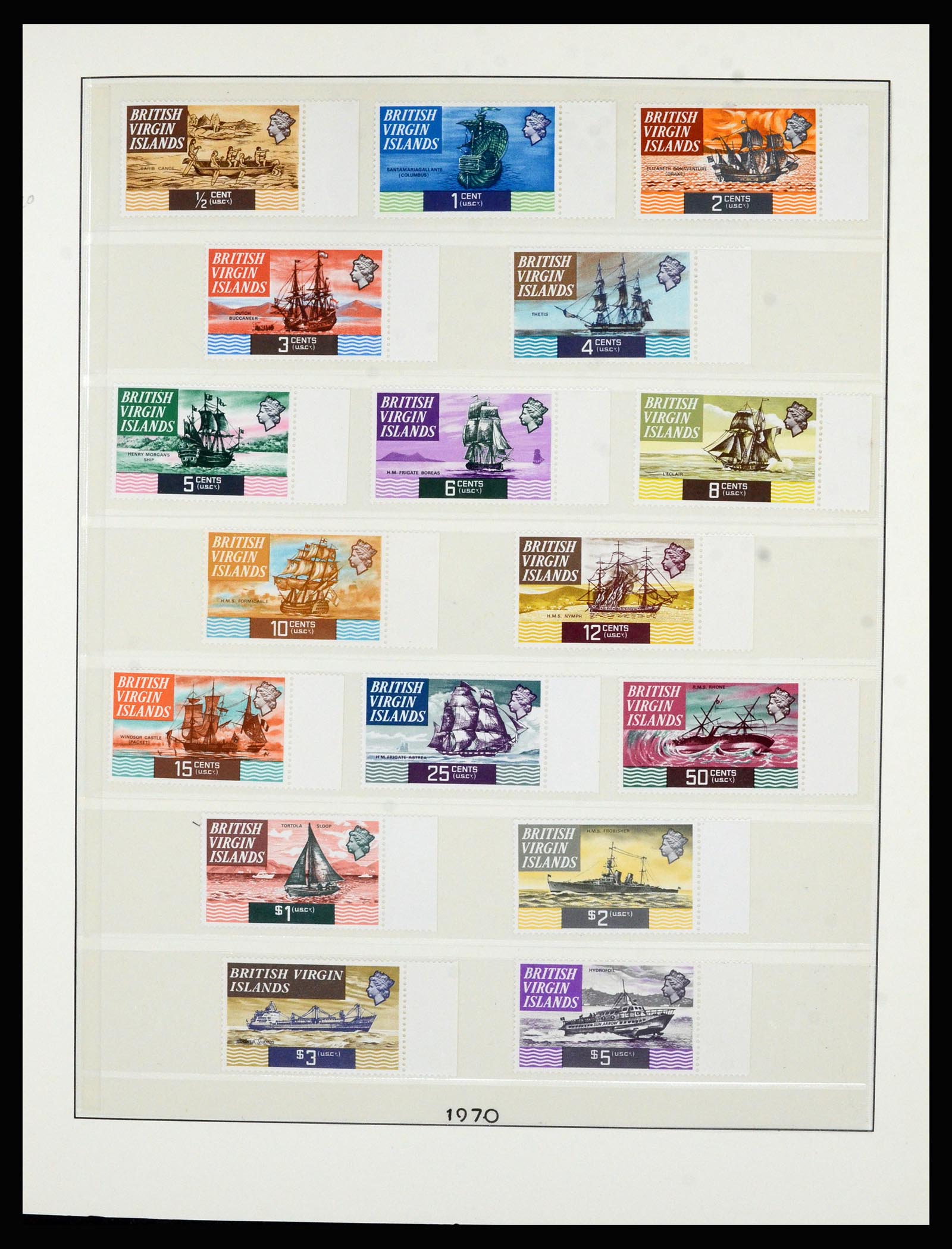 36828 017 - Postzegelverzameling 36828 Britse Maagdeneilanden 1866-1990.