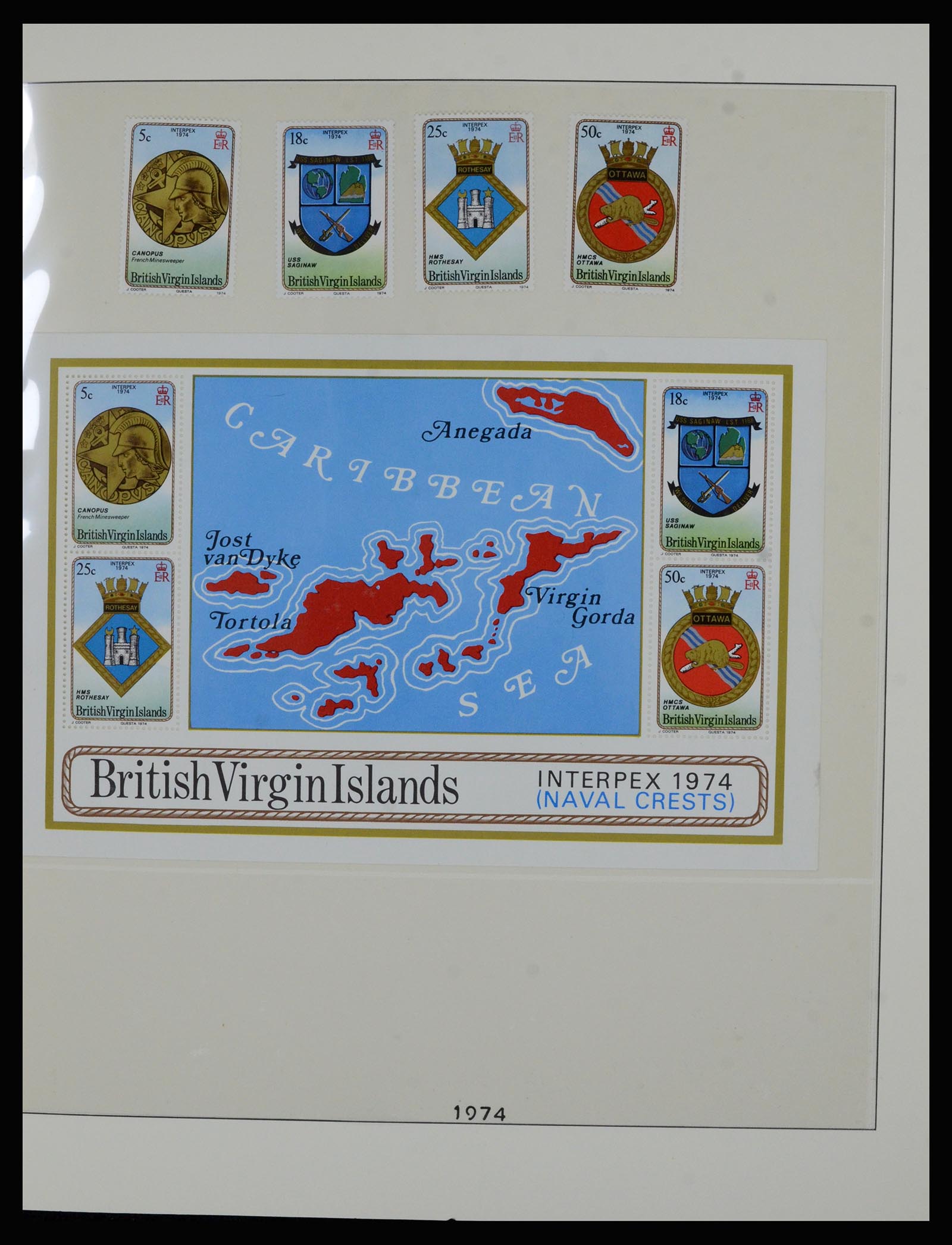 36828 023 - Postzegelverzameling 36828 Britse Maagdeneilanden 1866-1990.