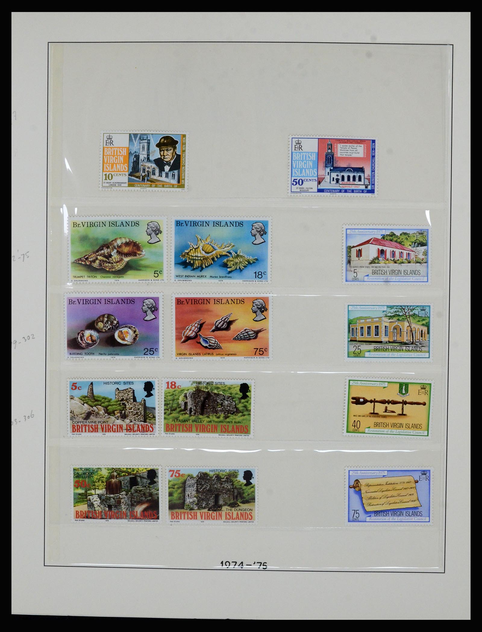 36828 025 - Postzegelverzameling 36828 Britse Maagdeneilanden 1866-1990.