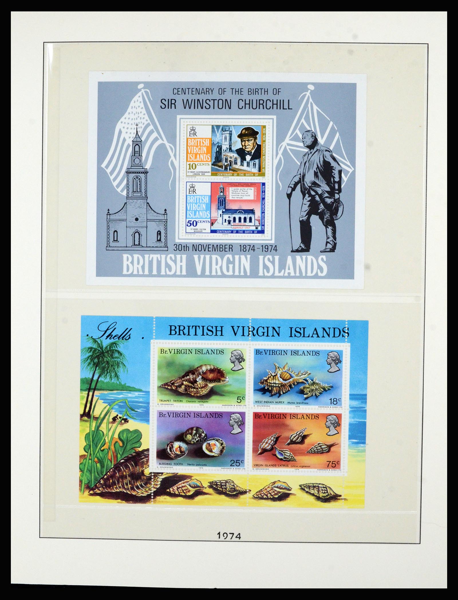 36828 027 - Postzegelverzameling 36828 Britse Maagdeneilanden 1866-1990.