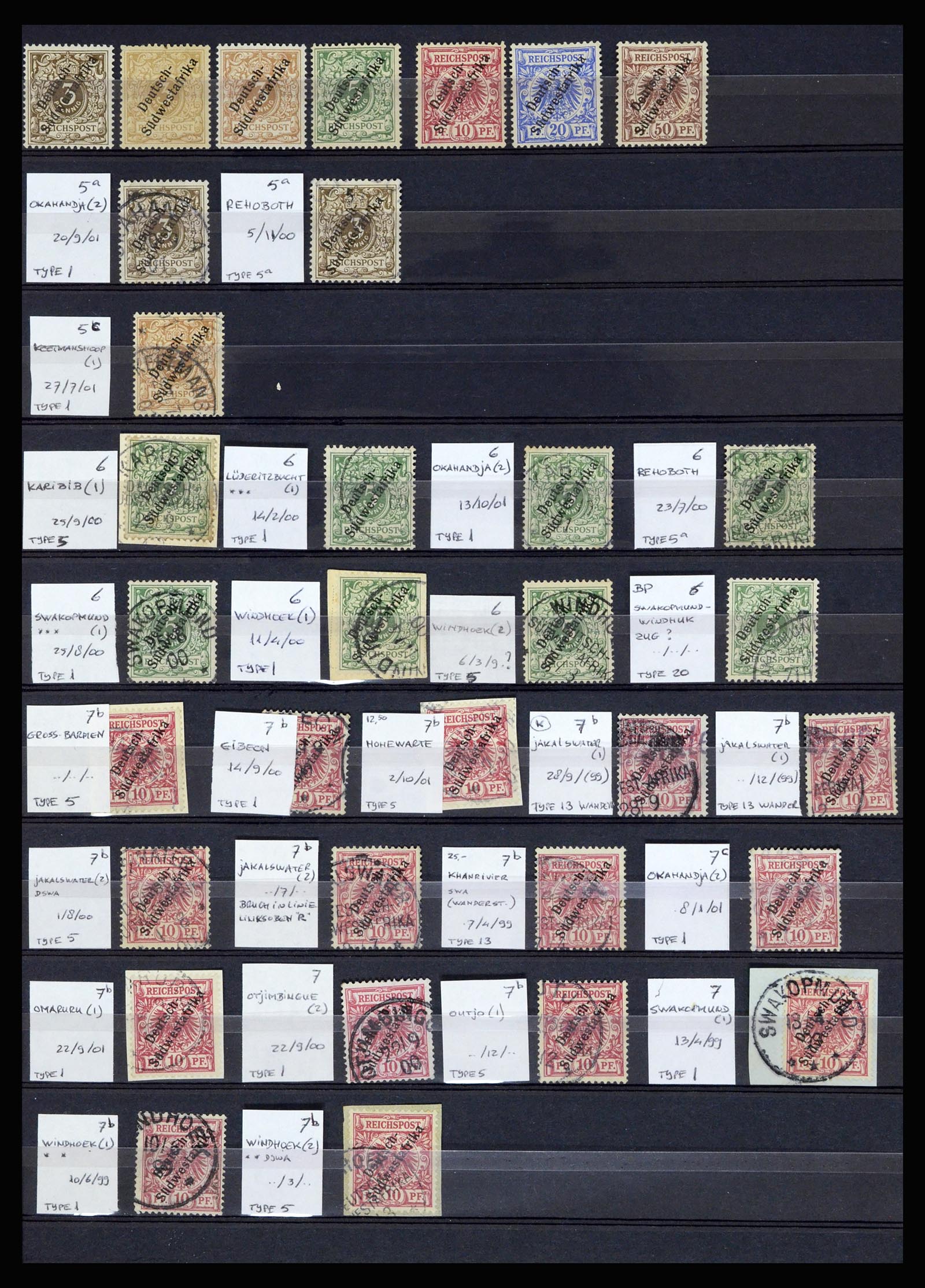 36829 002 - Postzegelverzameling 36829 Duits Zuidwest Afrika 1897-1919.