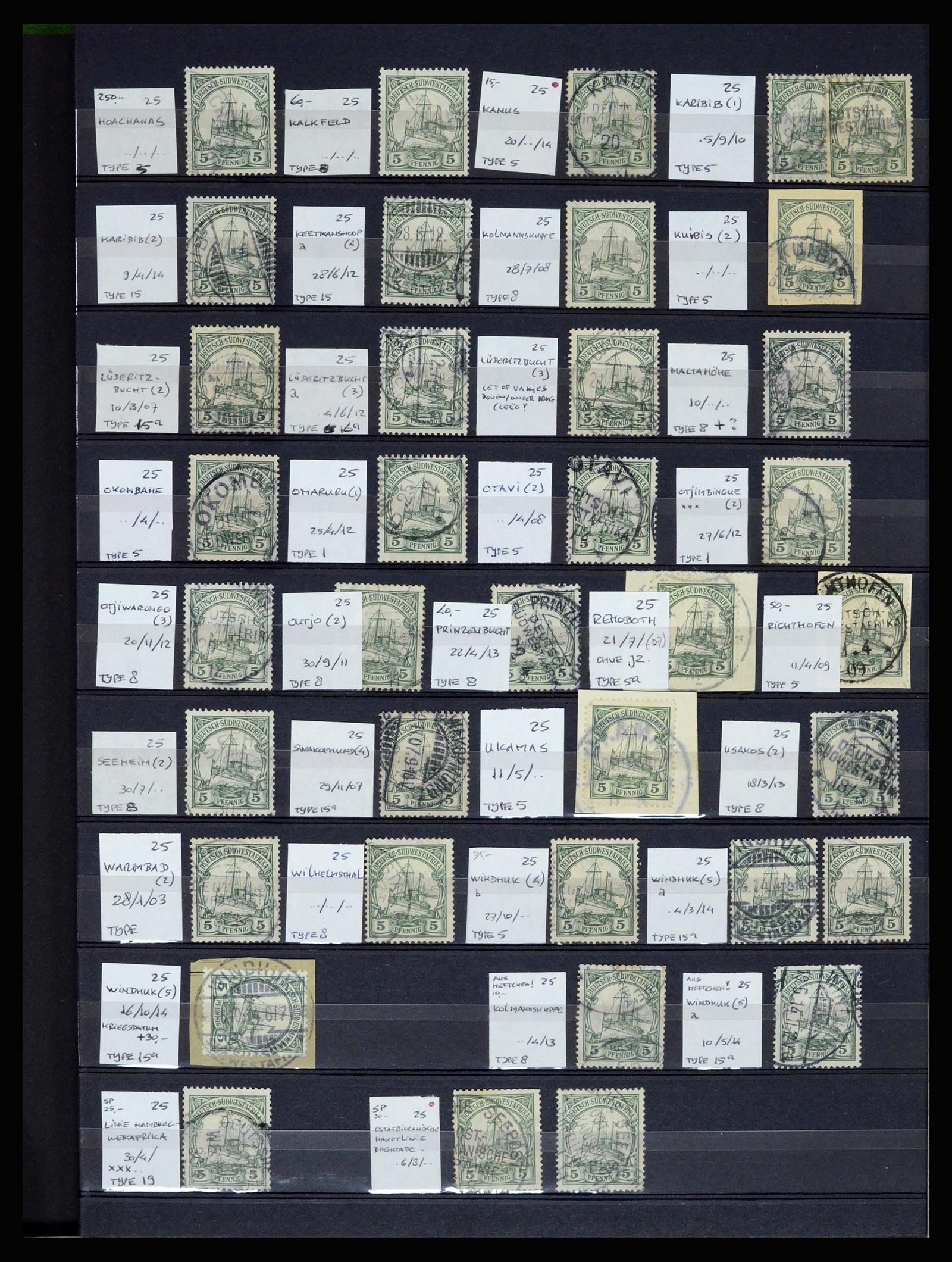 36829 009 - Postzegelverzameling 36829 Duits Zuidwest Afrika 1897-1919.