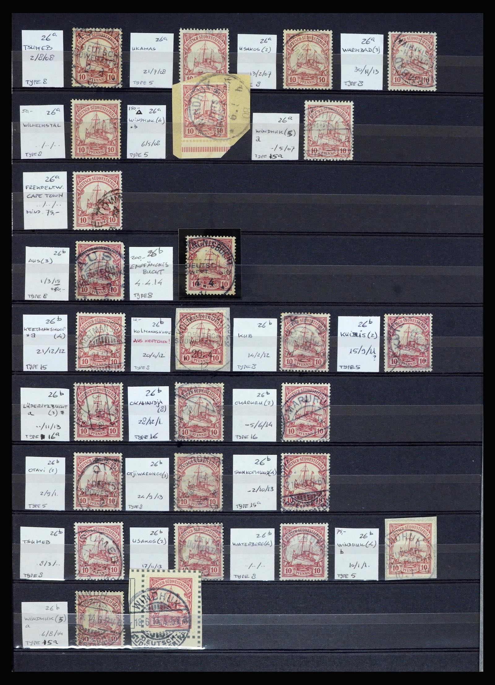 36829 011 - Postzegelverzameling 36829 Duits Zuidwest Afrika 1897-1919.
