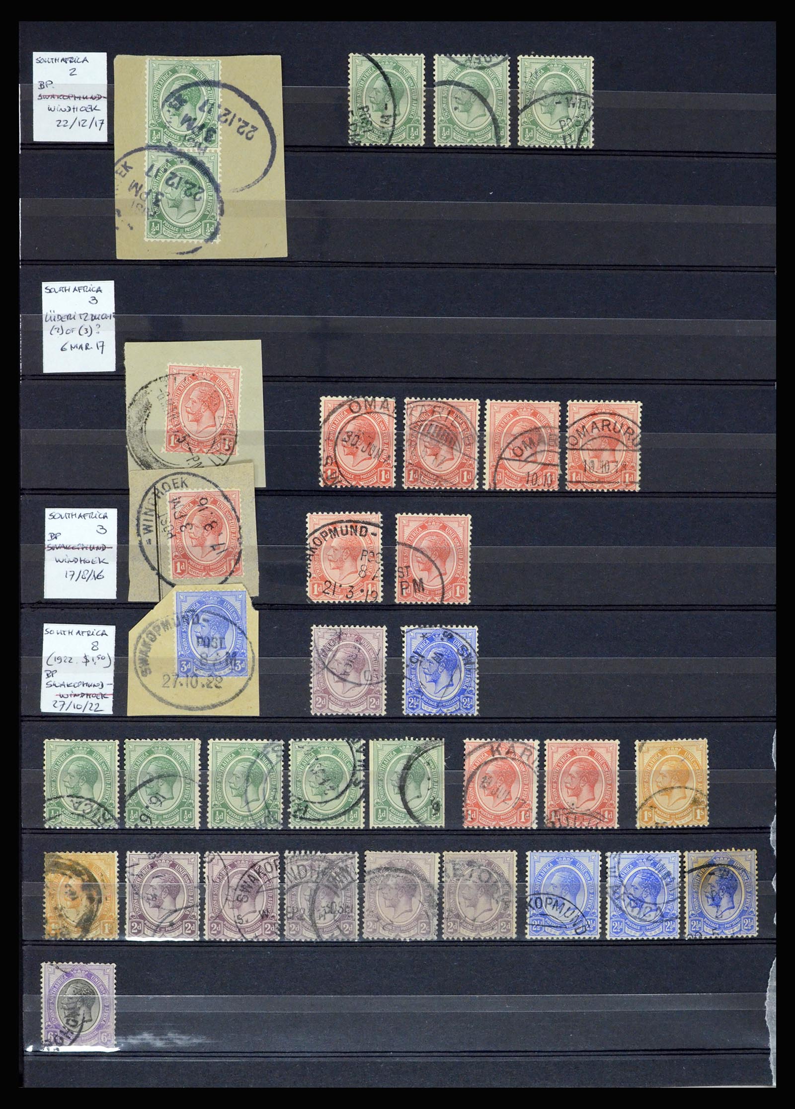 36829 013 - Stamp collection 36829 German Sout West Africa 1897-1919.