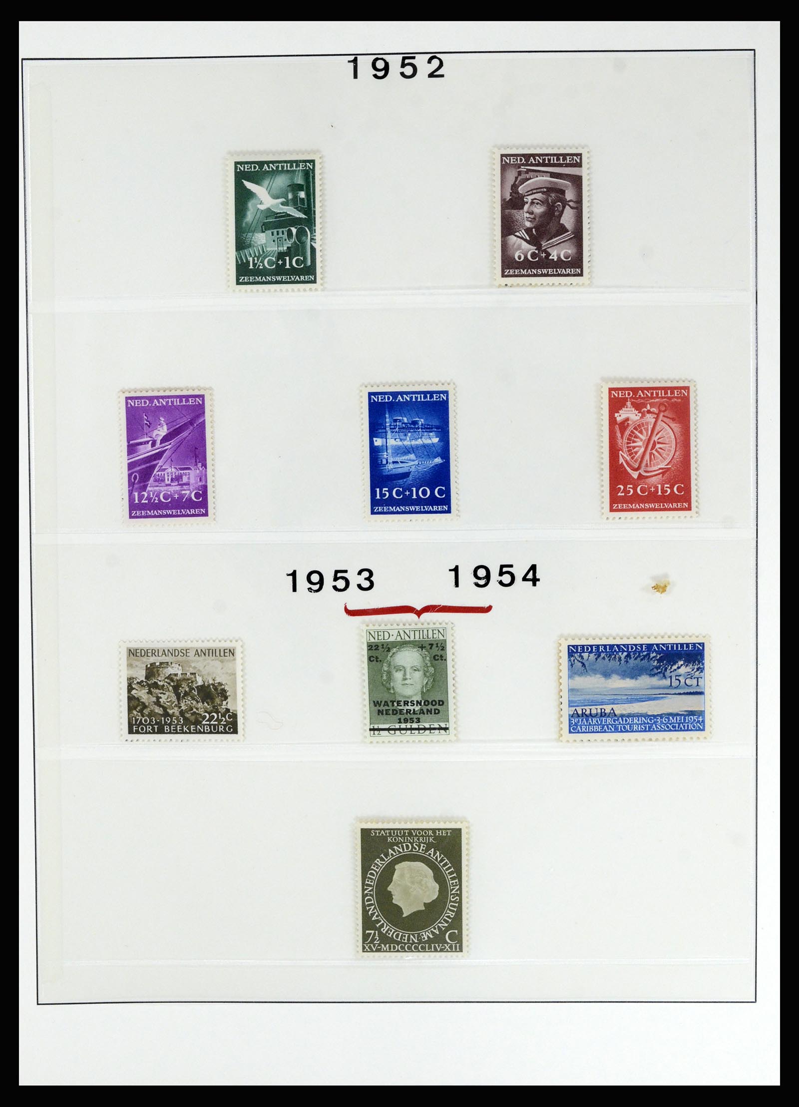 36830 055 - Postzegelverzameling 36830 Curaçao en Nederlandse Antillen 1873-1995.
