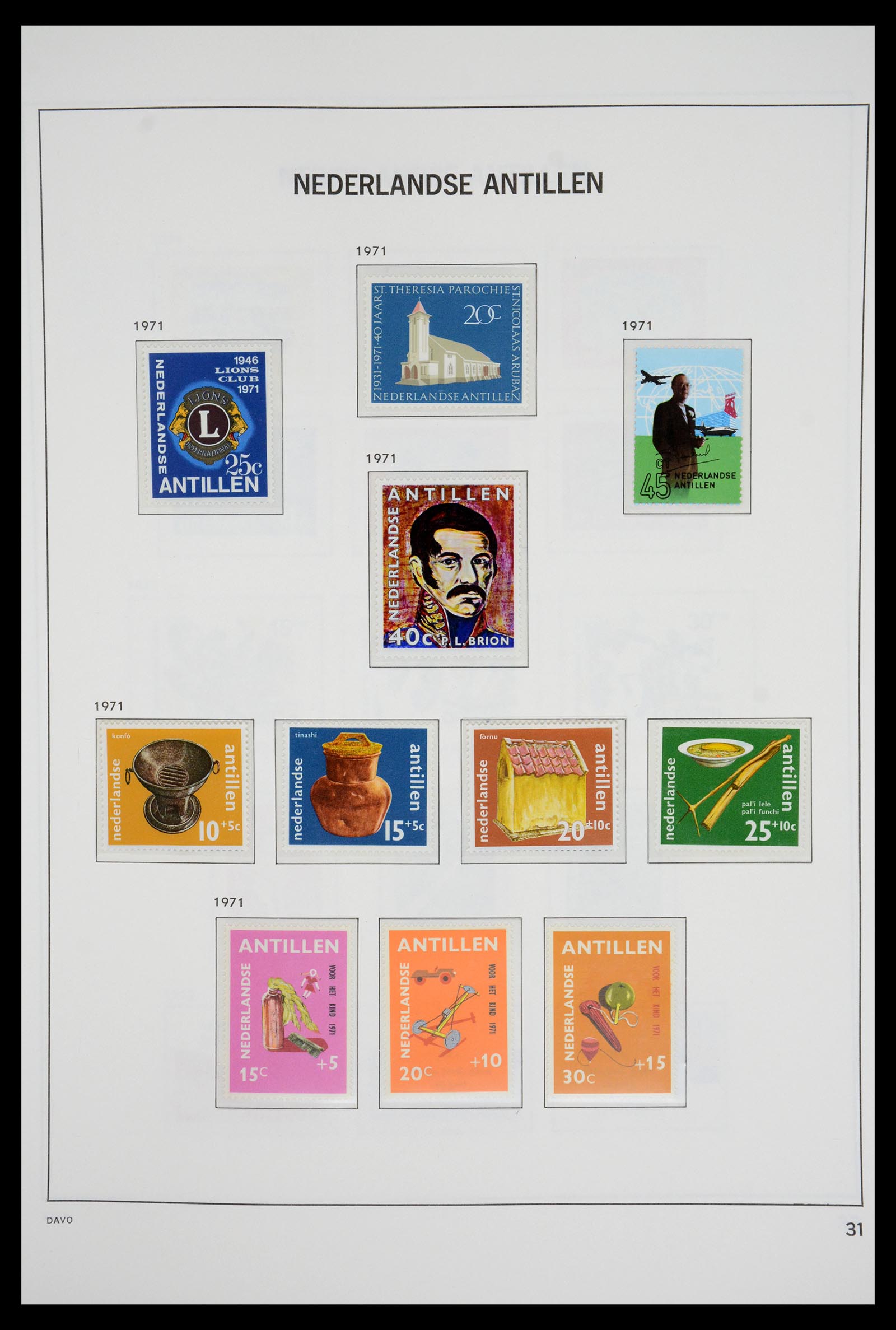 36831 032 - Postzegelverzameling 36831 Curaçao en Nederlandse Antillen 1873-1995.