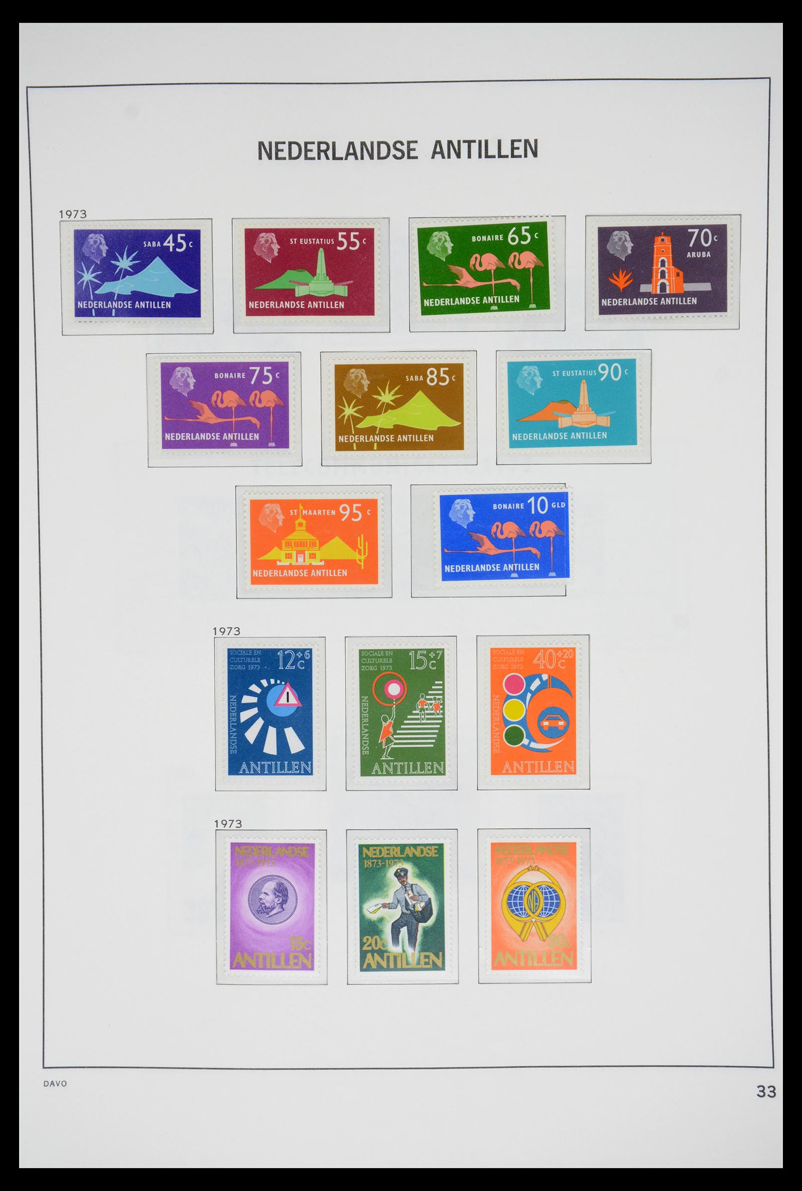36831 034 - Postzegelverzameling 36831 Curaçao en Nederlandse Antillen 1873-1995.